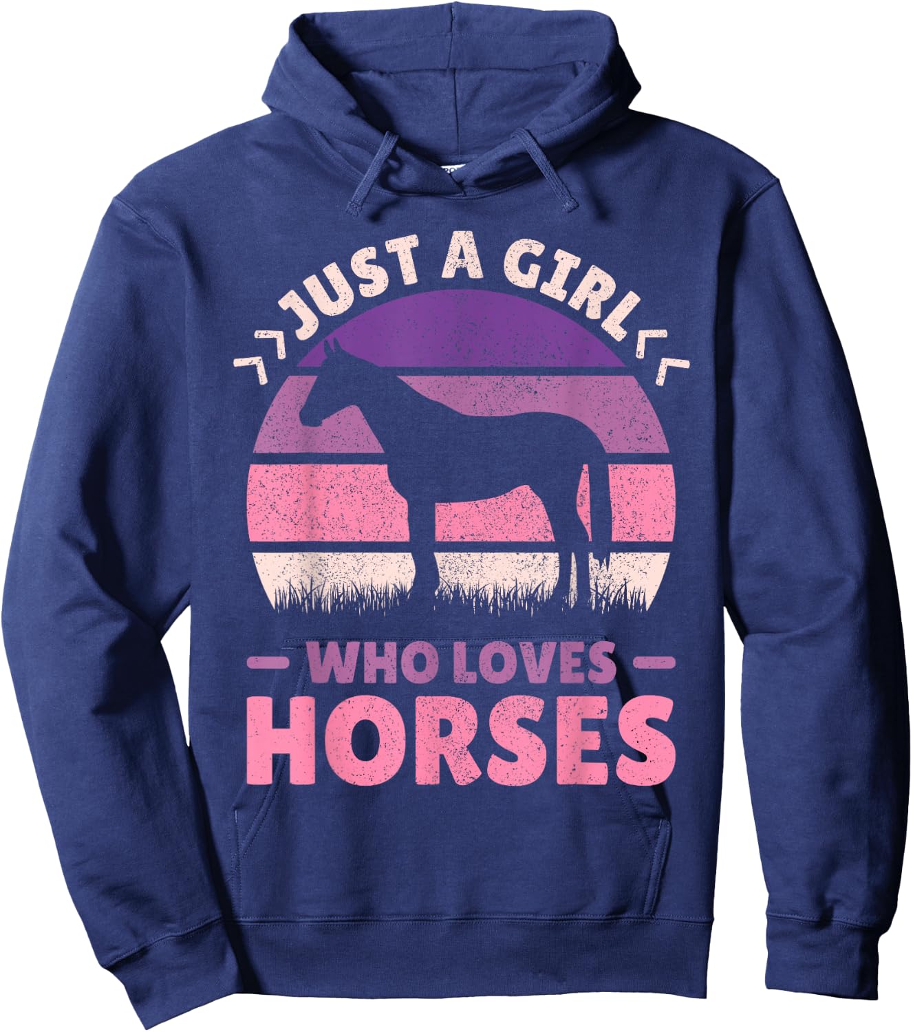 Just A Girl Who Loves Horses Women Horse Stuff Horse Lovers Hoodie - Hoodie | Navy