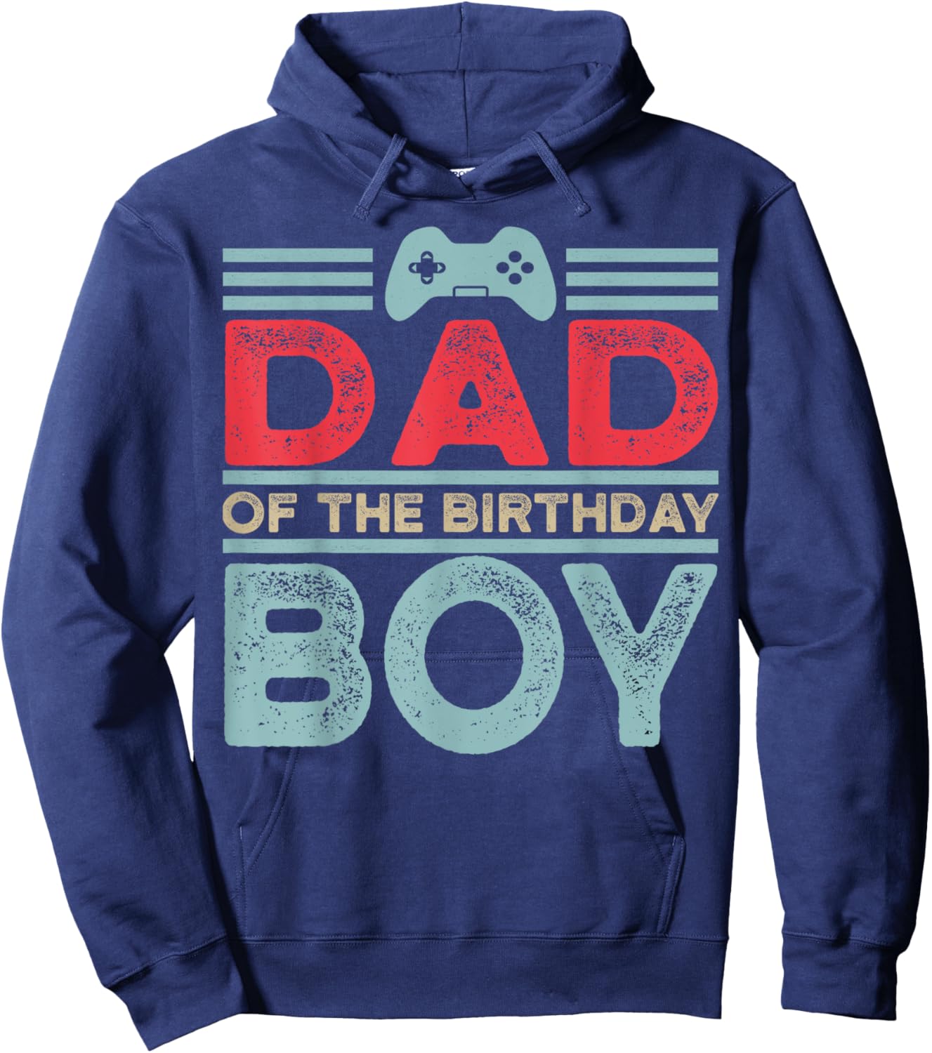 Dad of the Birthday Boy Matching Video Gamer Birthday Party Hoodie - Hoodie | Navy