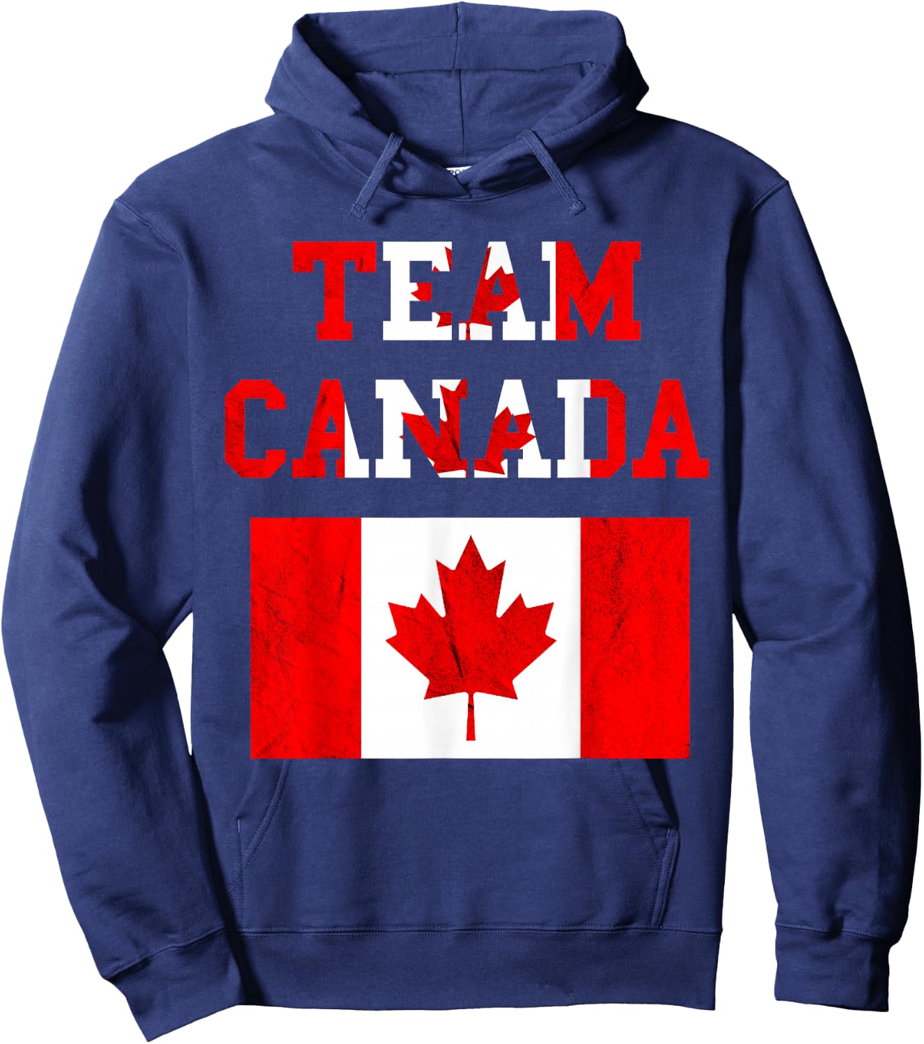 Team Canada Maple Leaf Canadian Soccer Team Canada Flag Hoodie - Hoodie | Navy