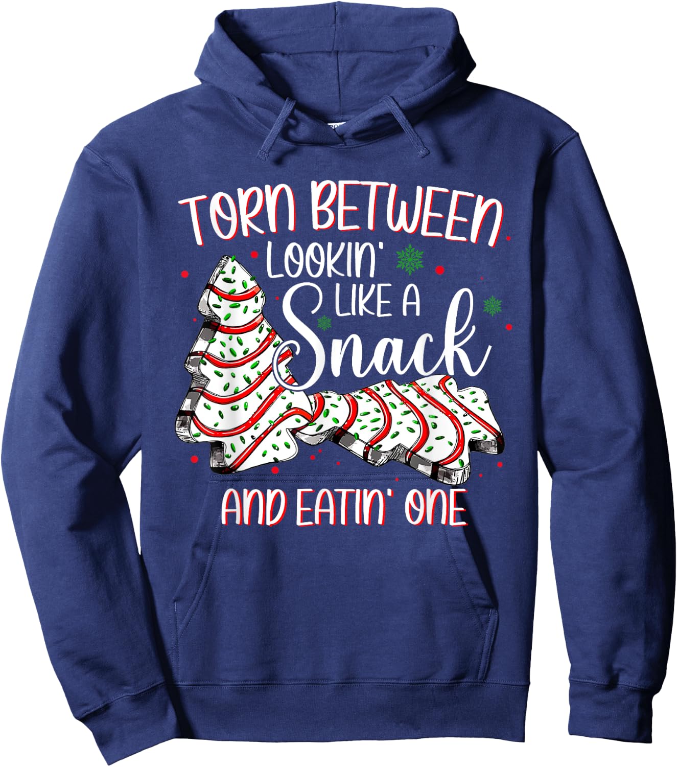 Torn Between Looking Like A Snack Or Eating One Christmas Hoodie - Hoodie | Navy