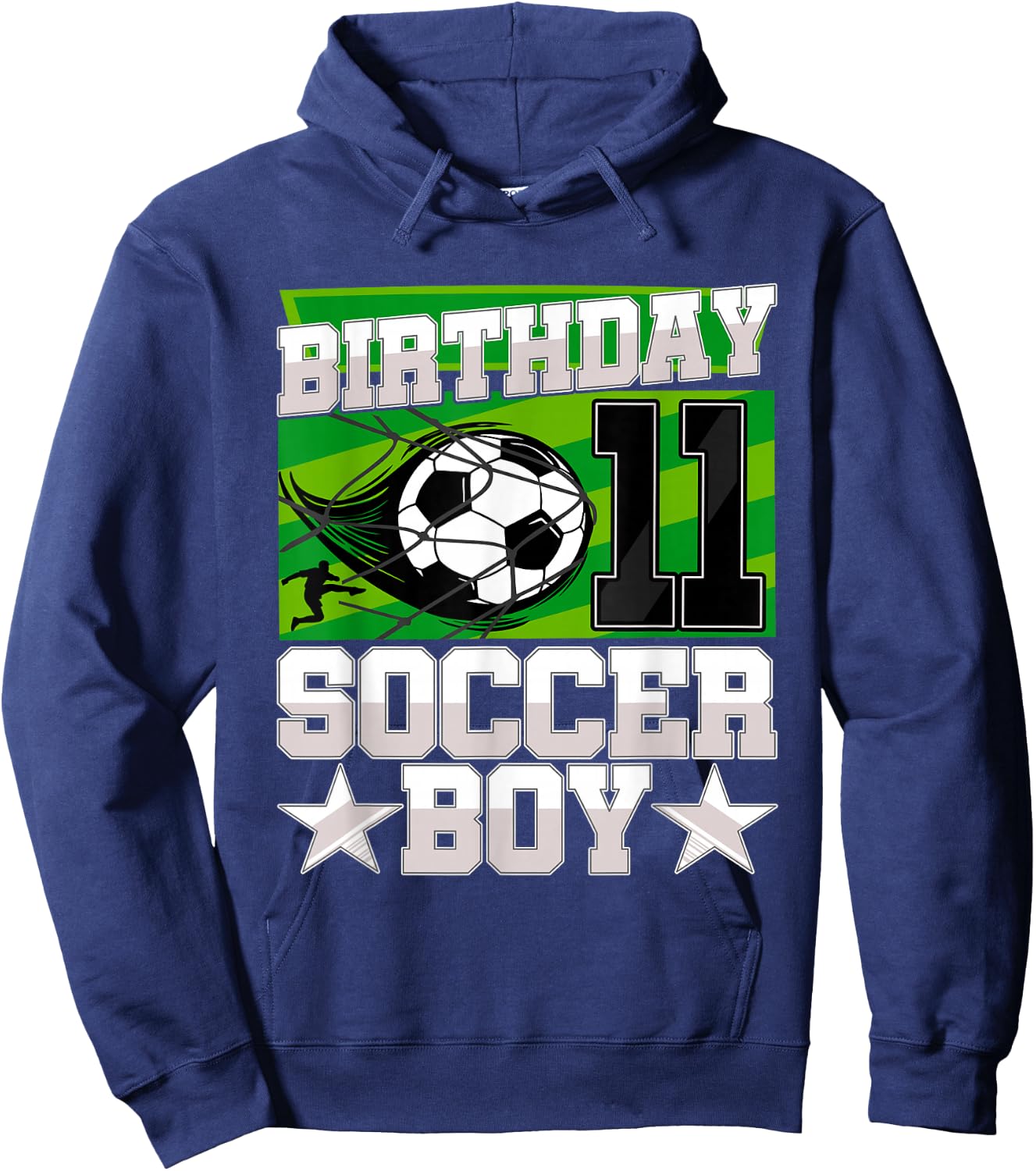 Soccer Birthday Party - 11th Birthday Boy 11 Years Old Hoodie - Hoodie | Navy