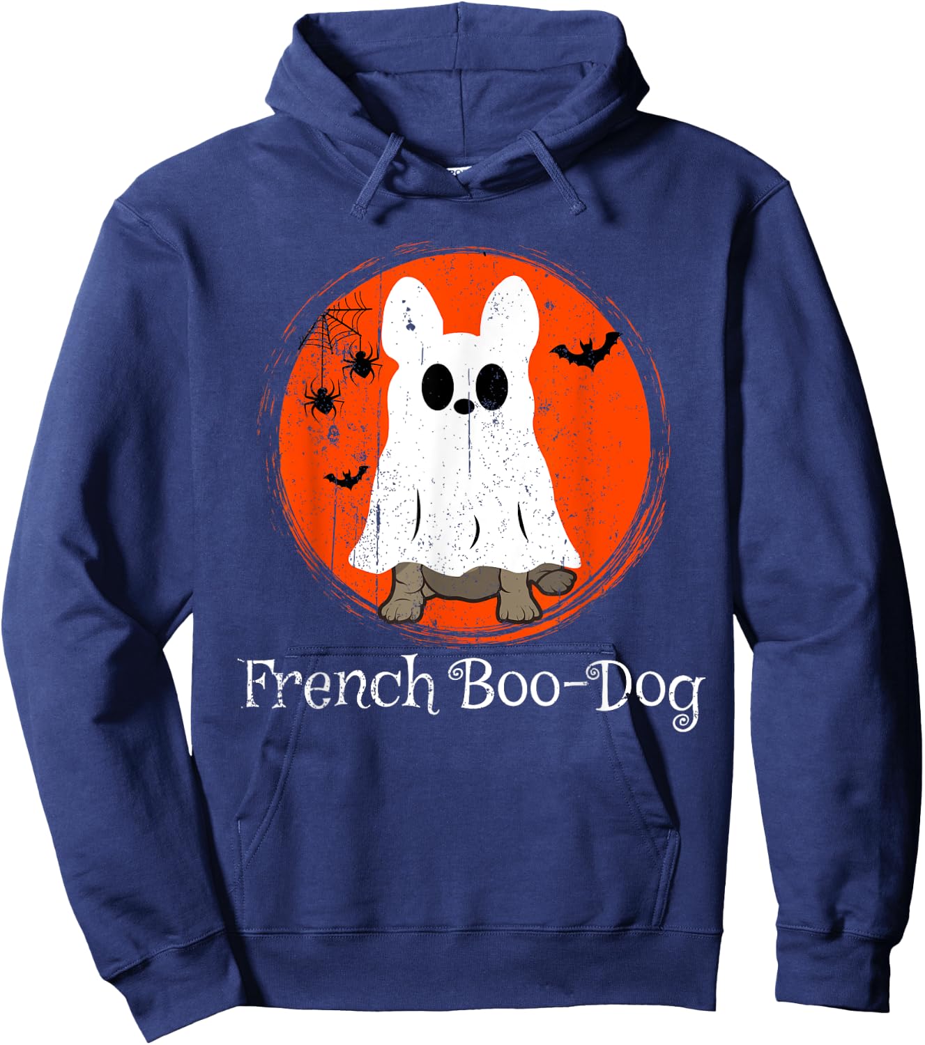 Halloween Frenchie French Bulldog Boo-Dog Dog Lover Owner Women Kids Hoodie - Hoodie | Navy