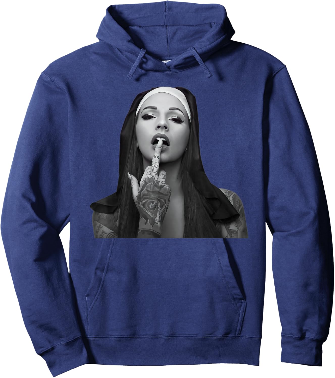 Satanic Nun Tattoos Unholy Hoodie - Hoodie | Navy