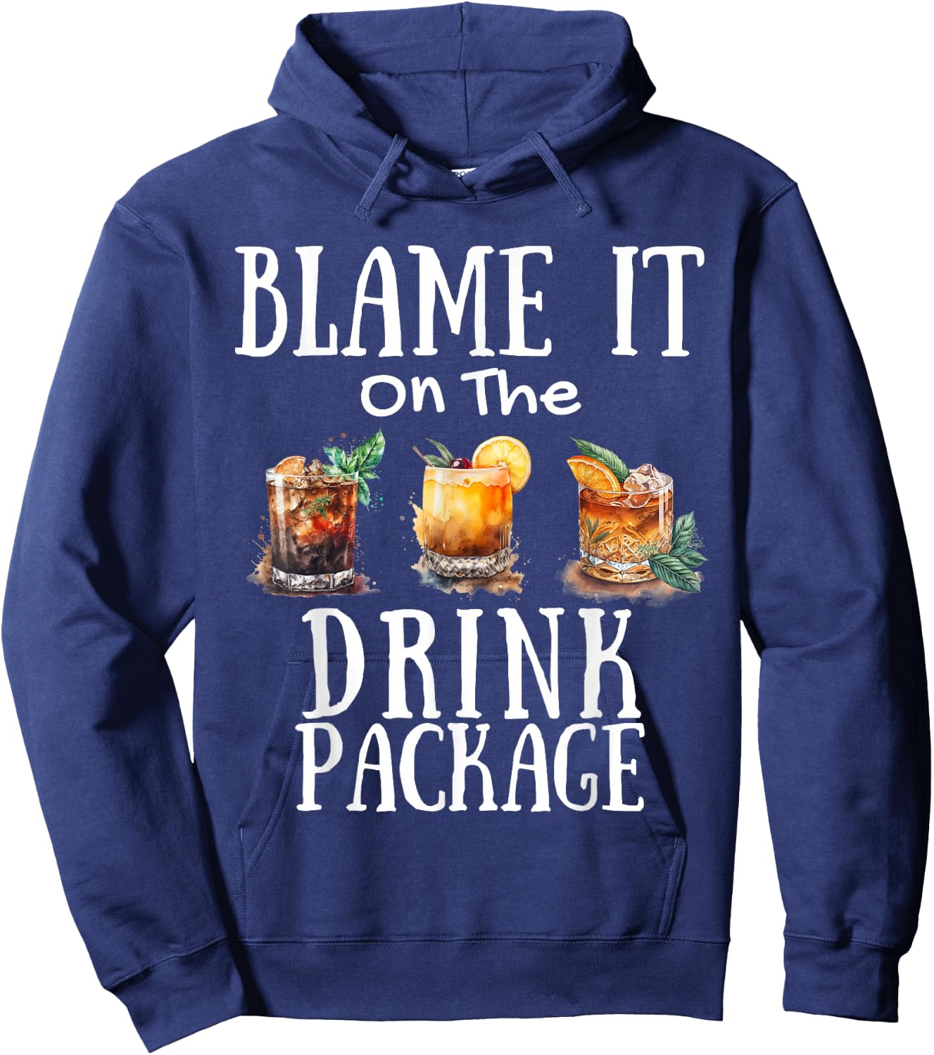 Blame It On The Drink Package Hoodie - Hoodie | Navy