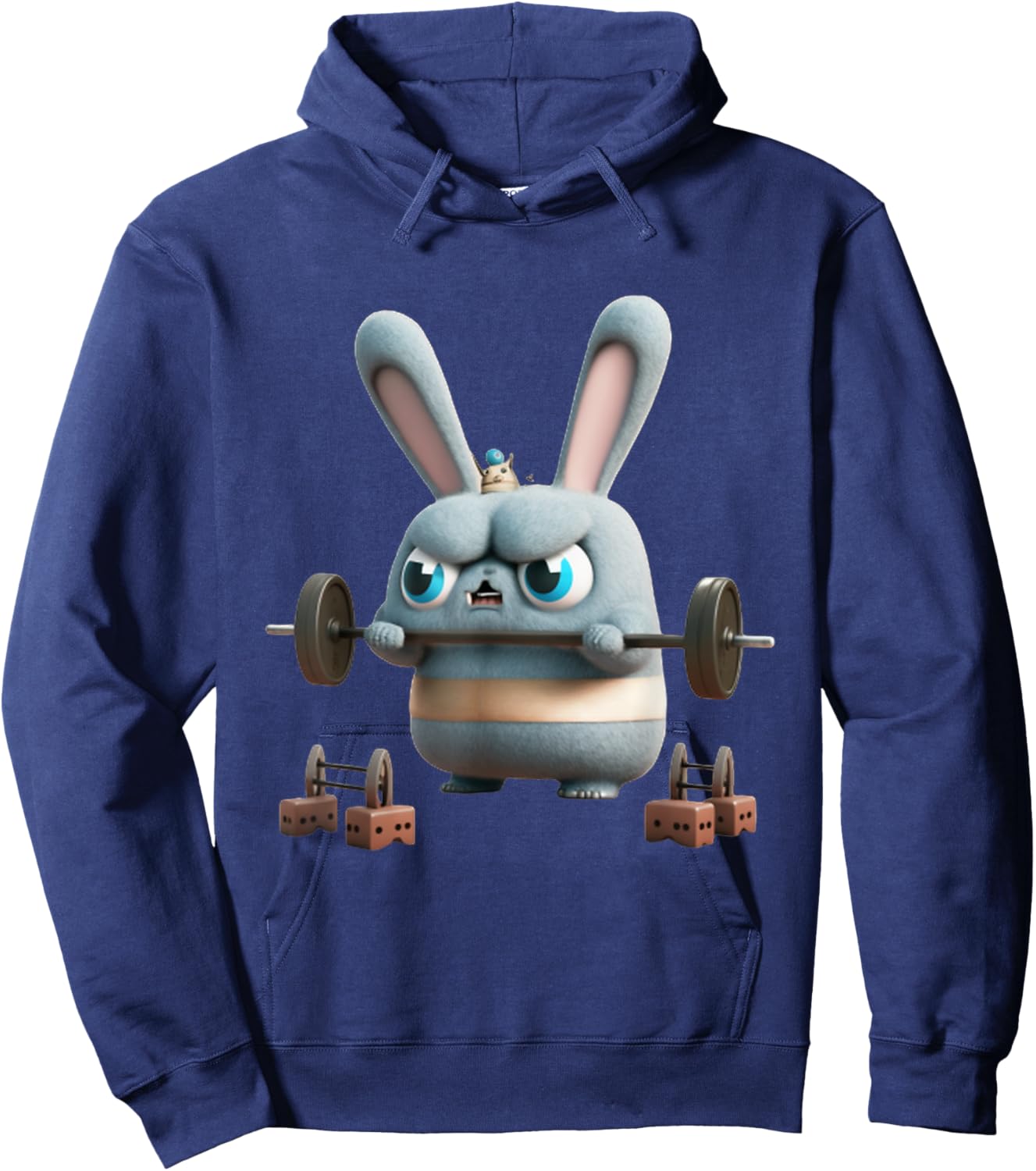 Funny Gym Workout Bunny Fitness Studio Rabbit Cardio Pump Hoodie - Hoodie | Navy