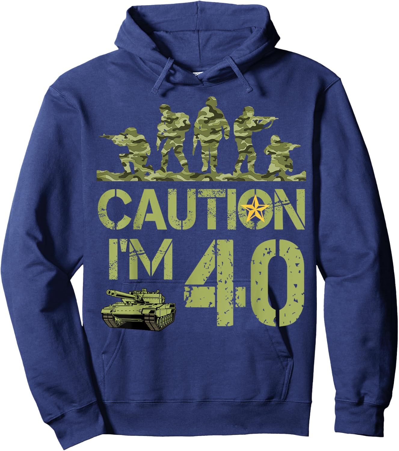 40th Birthday Military I'm 40 Year Old Camo 40 Birthday Hoodie - Hoodie | Navy