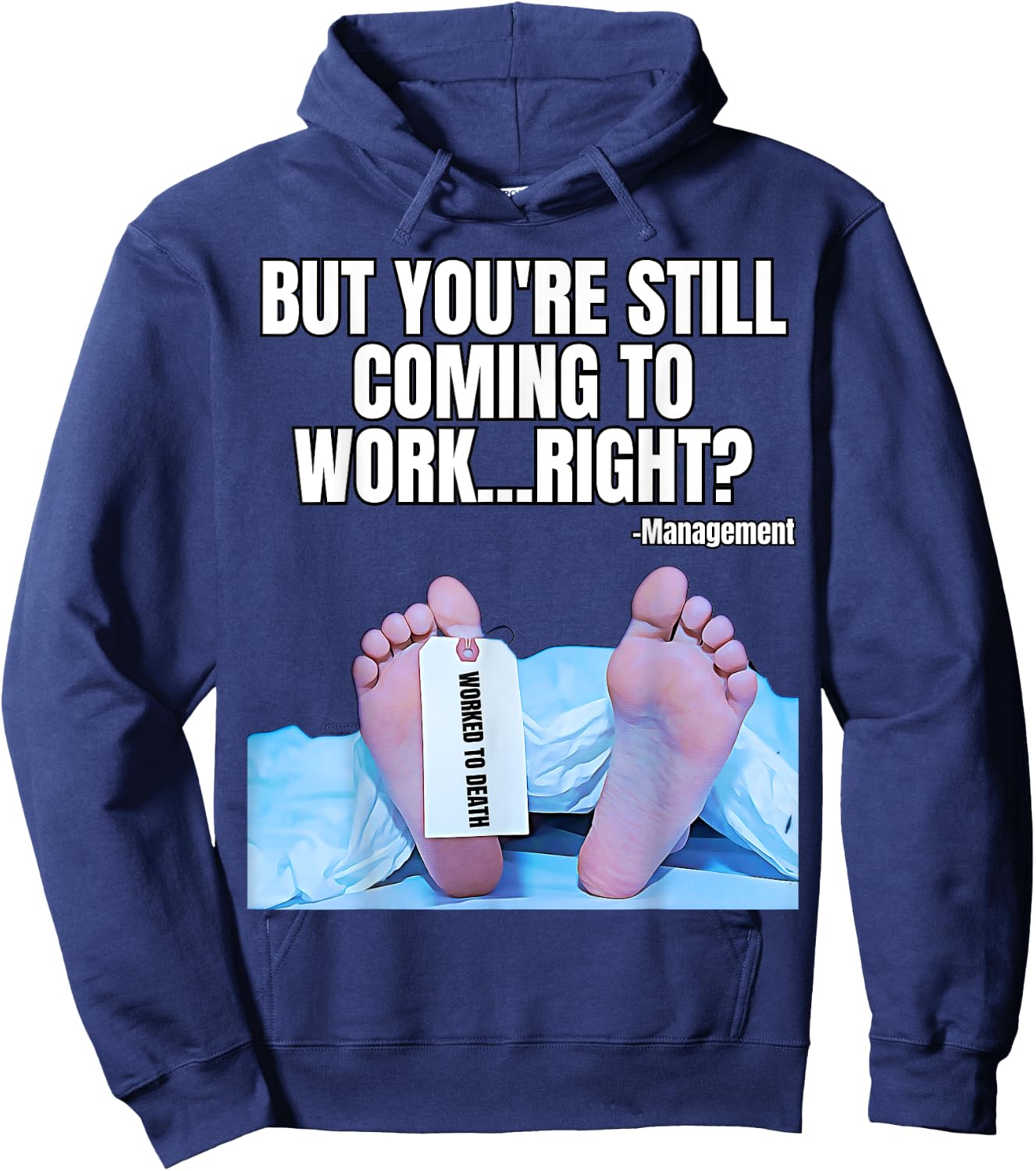 Office Humor Manager Employee Job and Career Funny Work Meme Hoodie - Hoodie | Navy