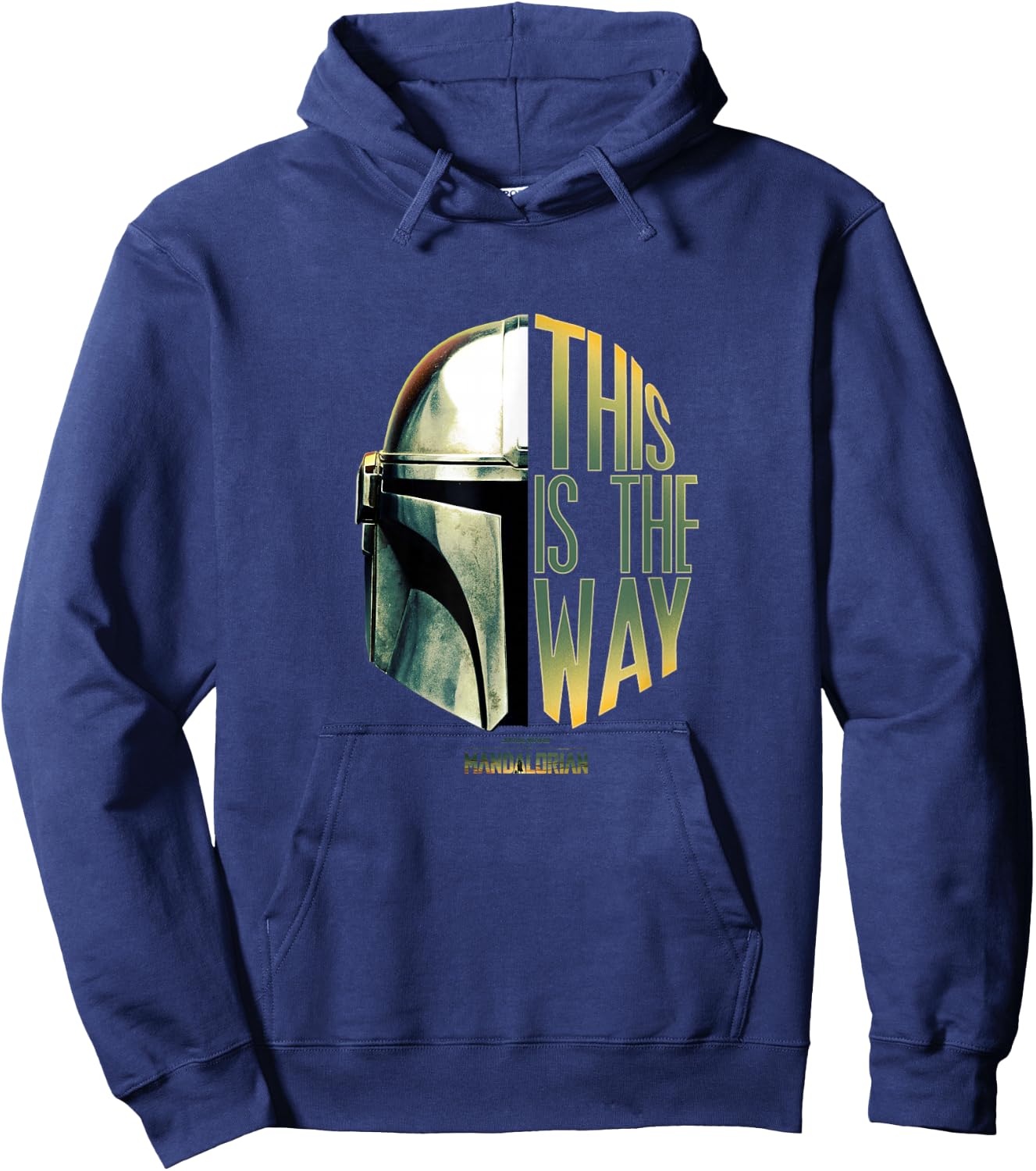 Star Wars: The Mandalorian This Is The Way Helmet Logo Stack Hoodie - Hoodie | Navy