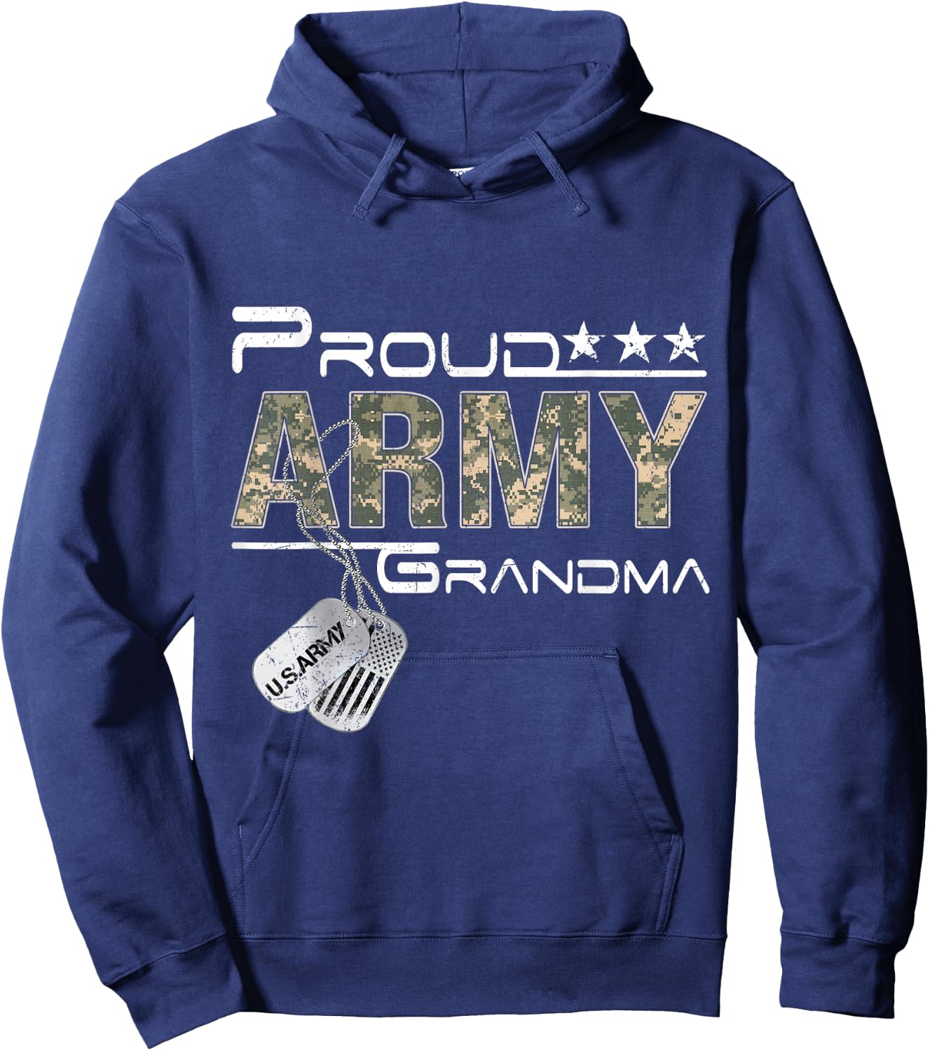Proud Army Grandma Army Graduation Grandma US Army Grandma Hoodie - Hoodie | Navy