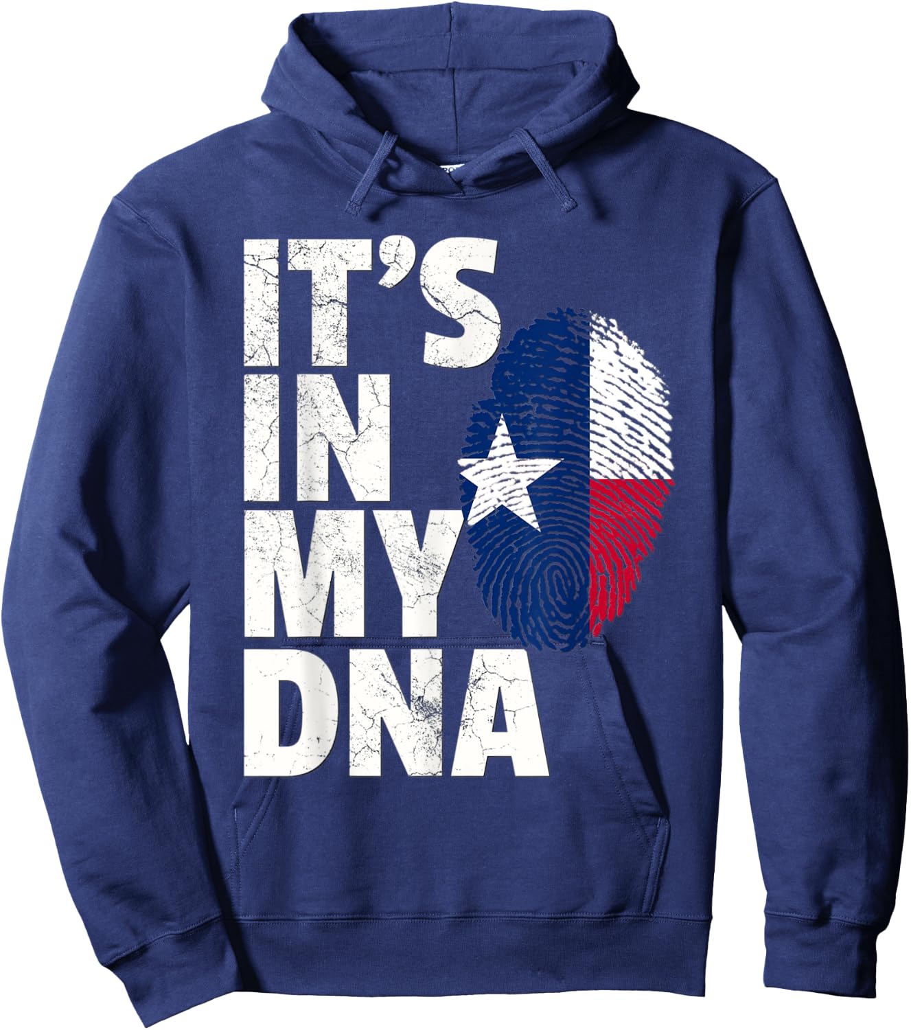 It's In My DNA Texas Fingerprint, Pride Texas America Hoodie - Hoodie | Navy