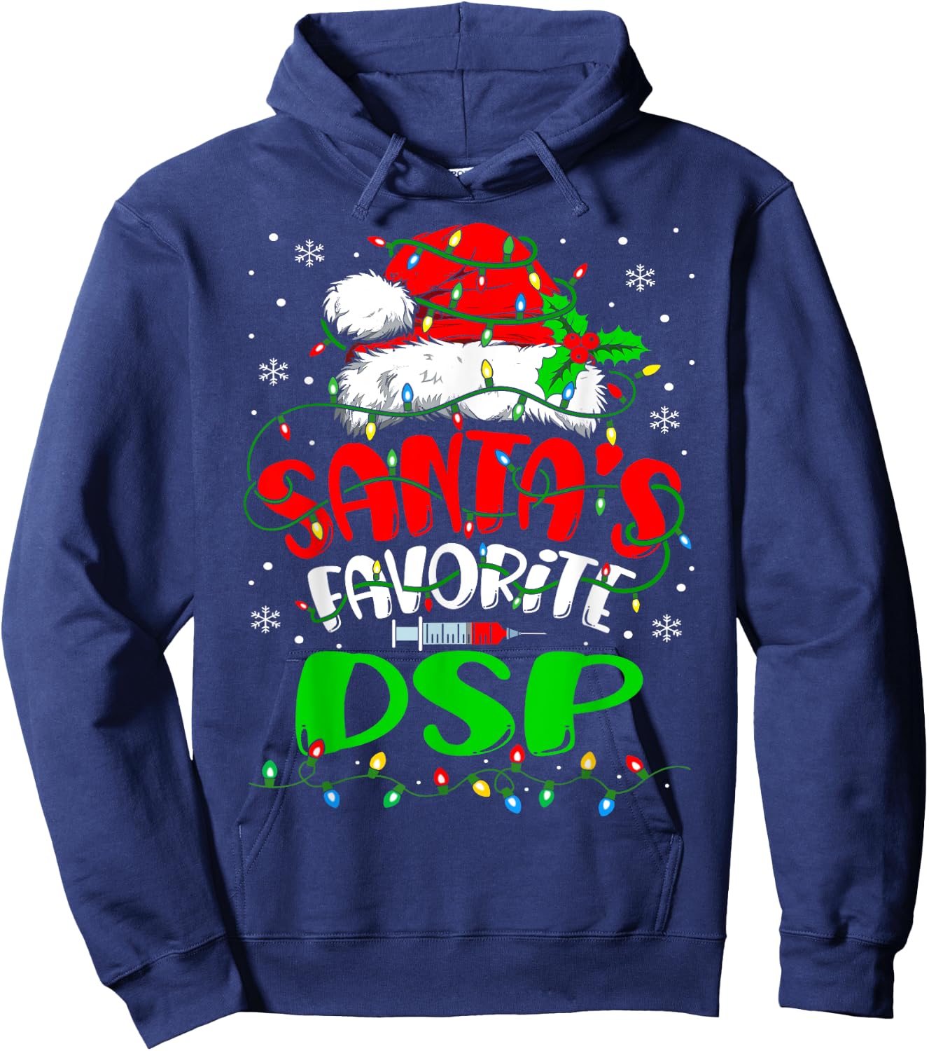 Santa Favorite DSP Christmas Direct Support Professional Hoodie - Hoodie | Navy