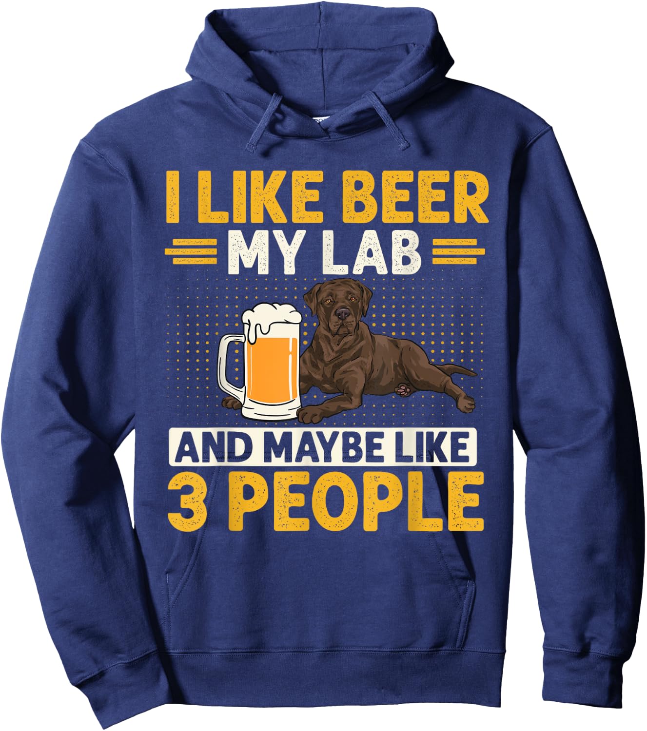 Chocolate Labrador Retriever Dog Beer Chocolate Lab Women Hoodie - Hoodie | Navy