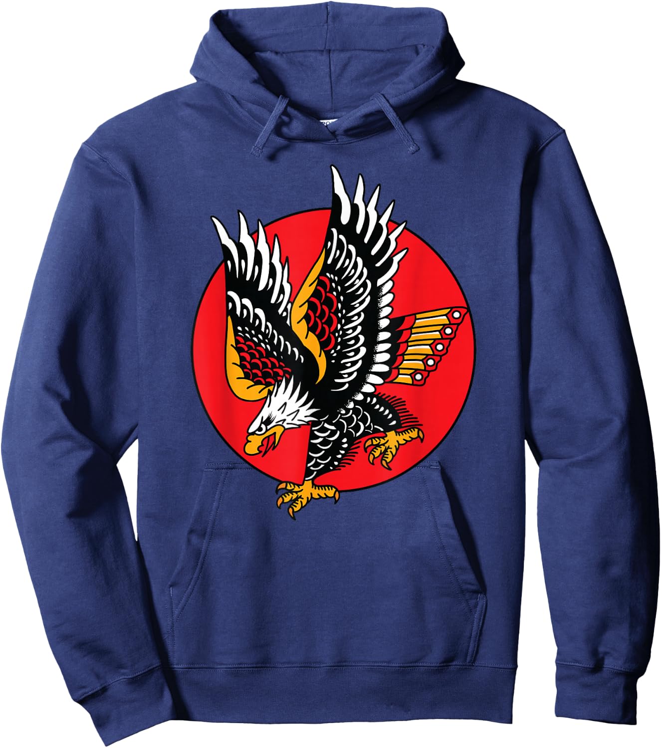 Eagle American Traditional Tattoo Ink Old School Flash Inked Hoodie - Hoodie | Navy