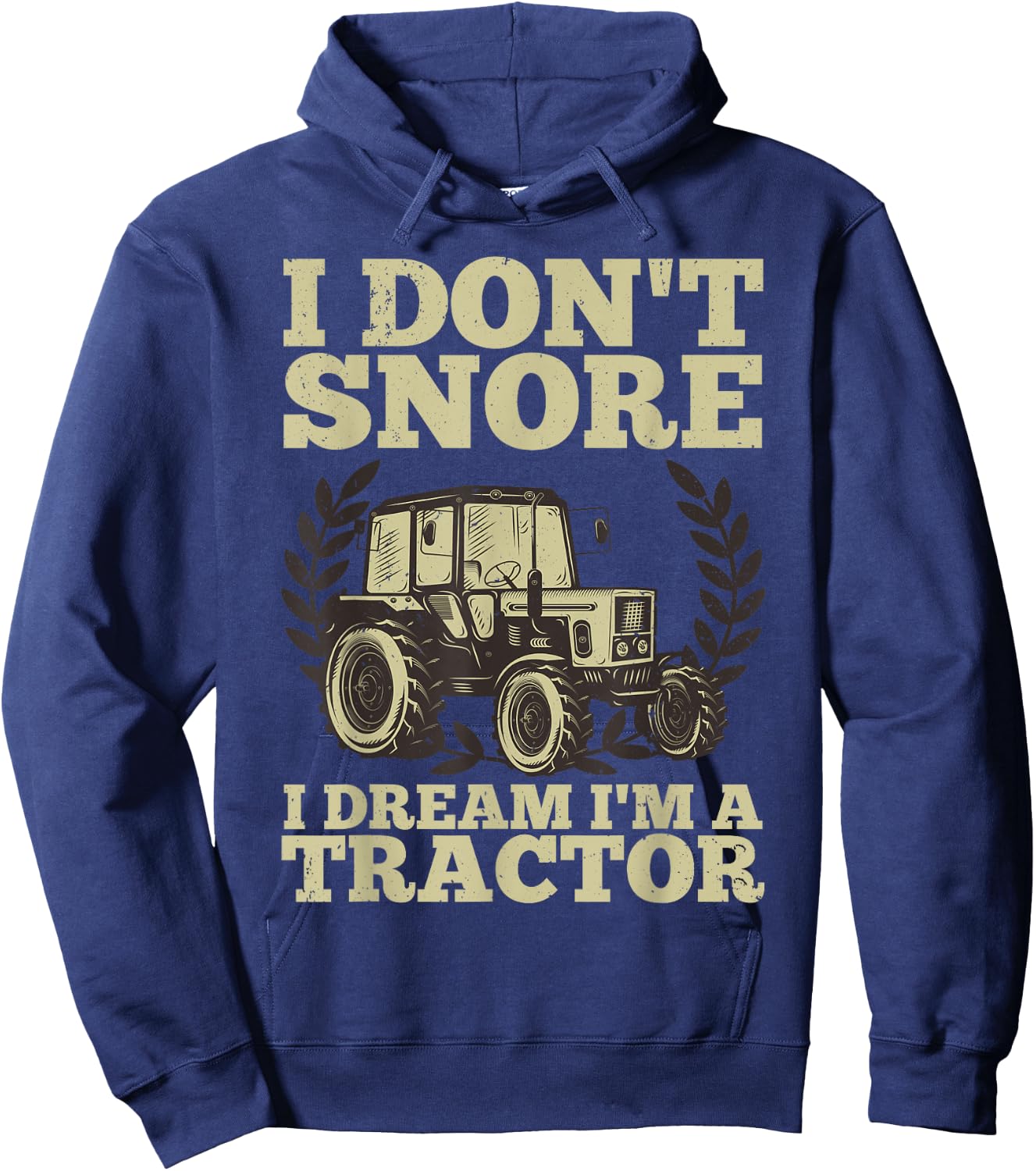Cute Tractor Dad Kids Agriculture Farmer Snore Truck Hoodie - Hoodie | Navy