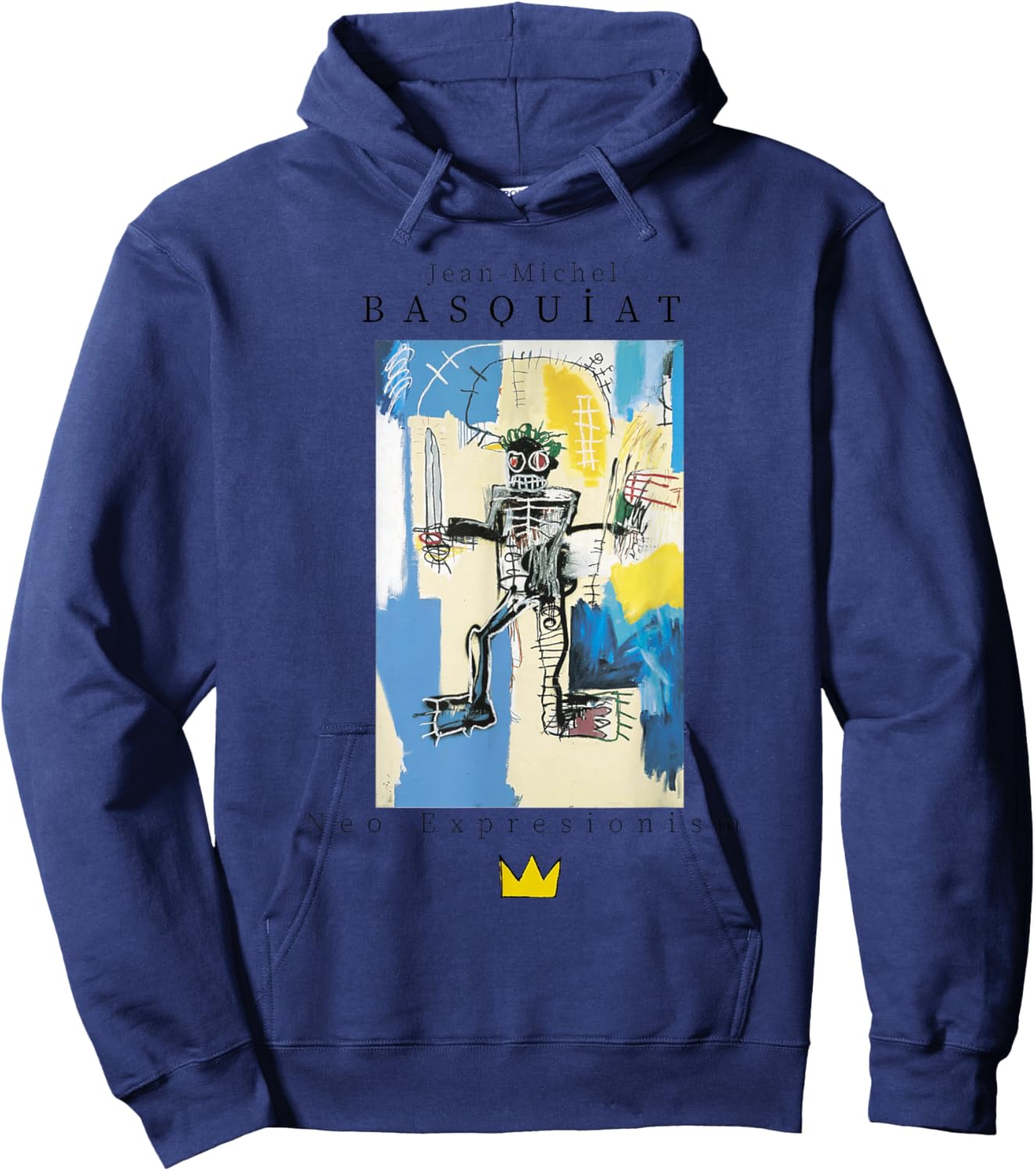 Urban, Streetwear, Graphics, Basquiat, Art, Abstract Hoodie - Hoodie | Navy