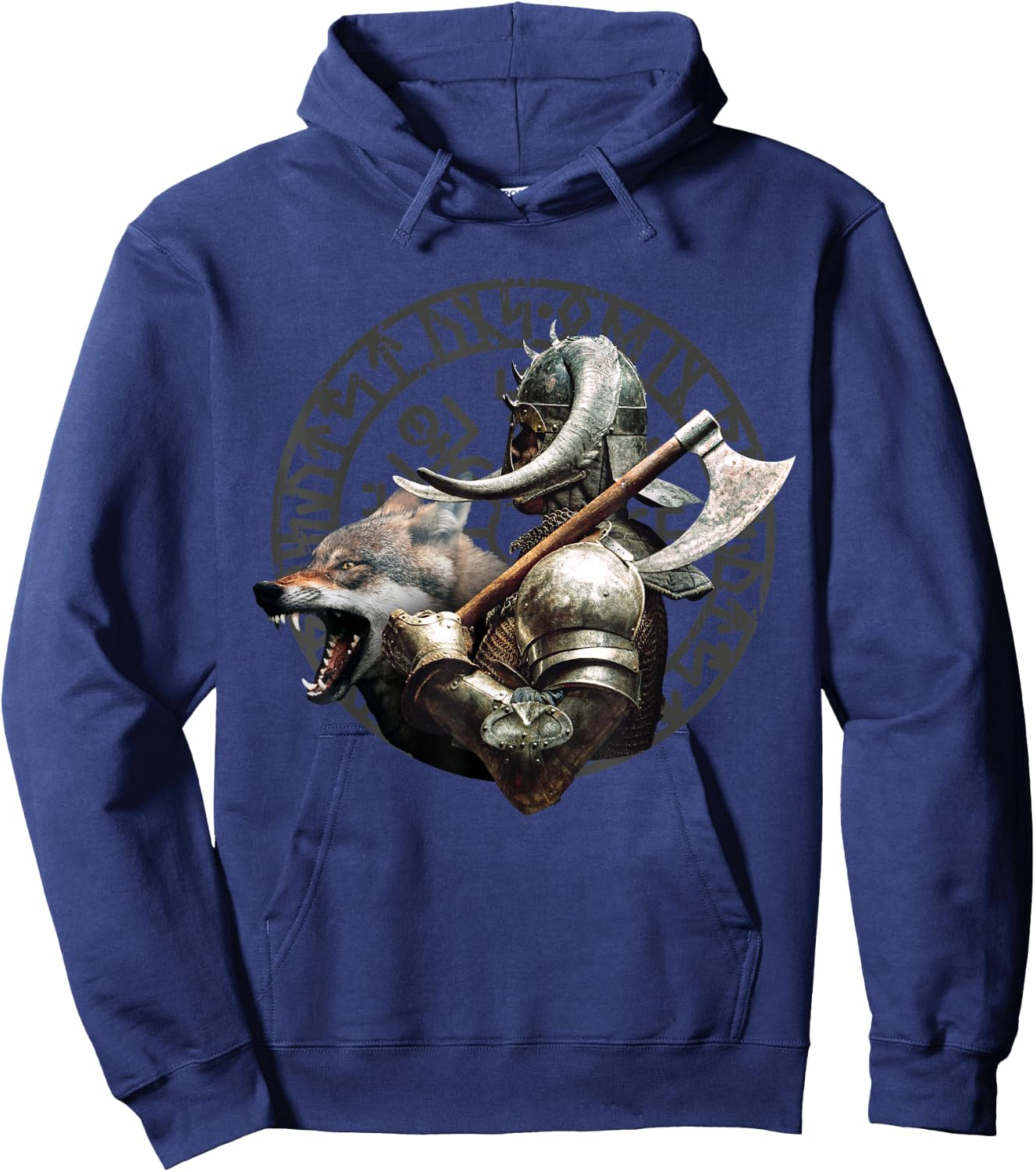 Viking Runes Nordic Celtic Wolf Lovers Hoodie - Hoodie | Navy