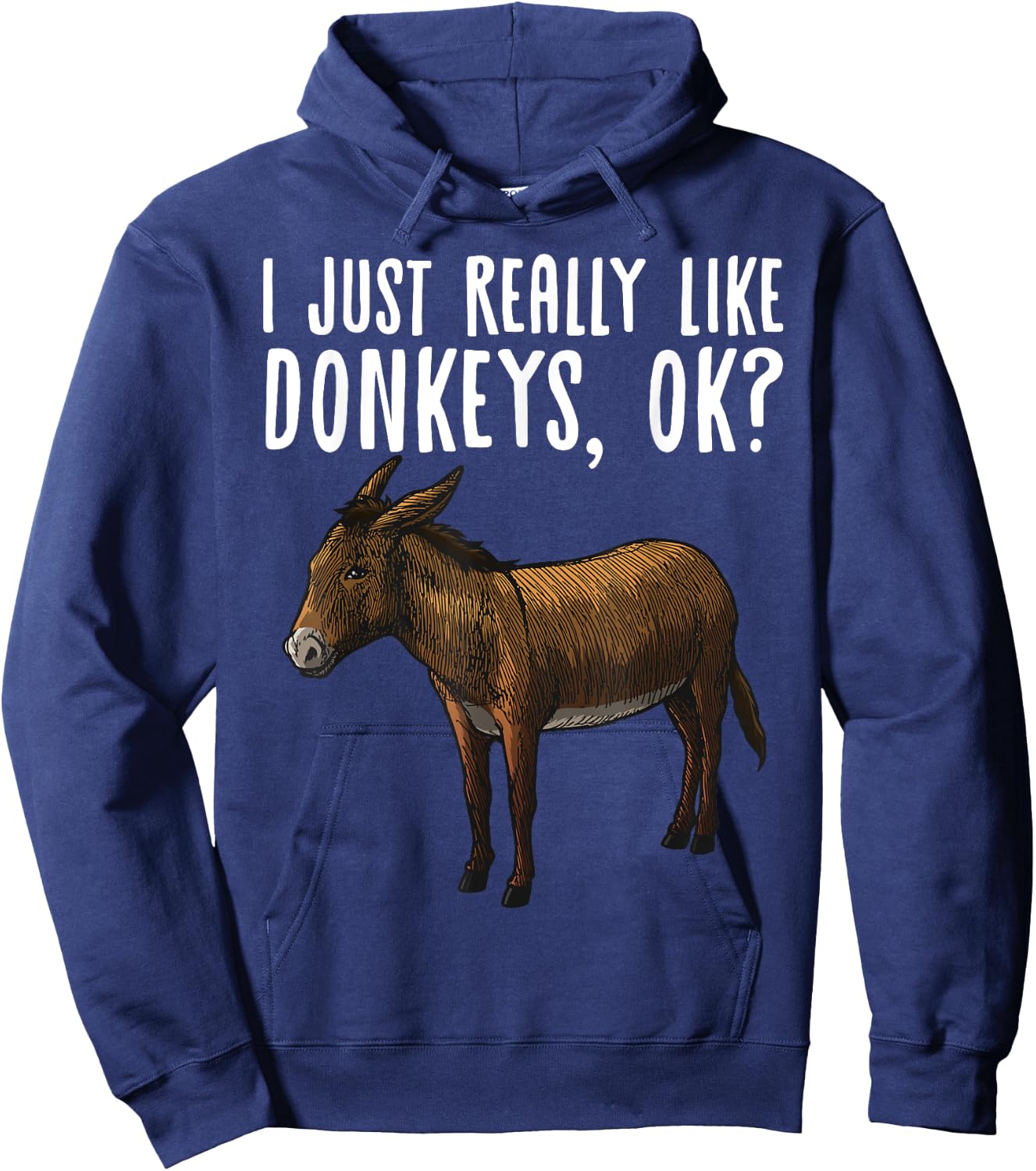 Funny Donkey Design Women Mule Animal Farming Horse Hoodie - Hoodie | Navy