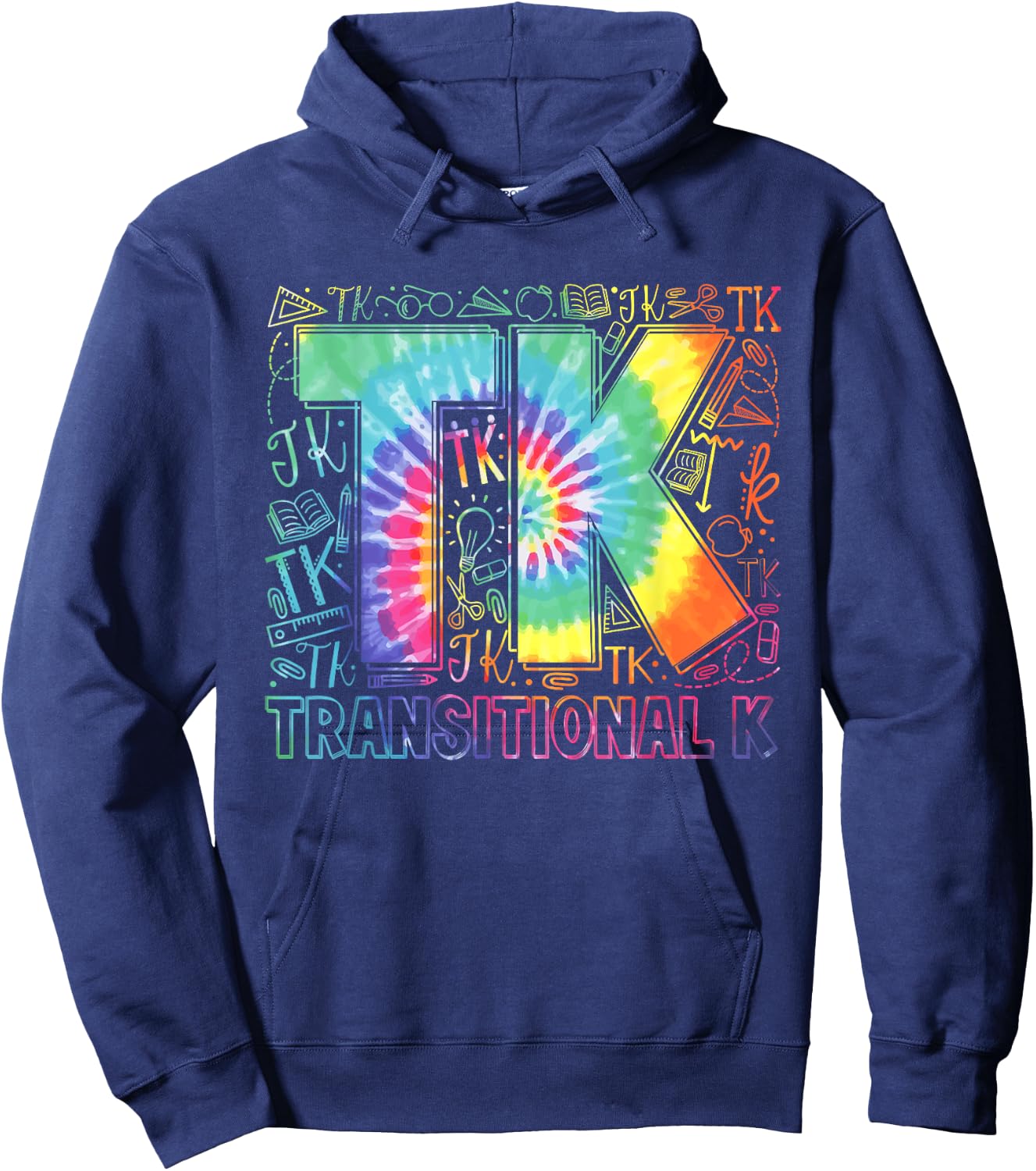 TK Transitional Kindergarten Teacher Funny Back To School Hoodie - Hoodie | Navy