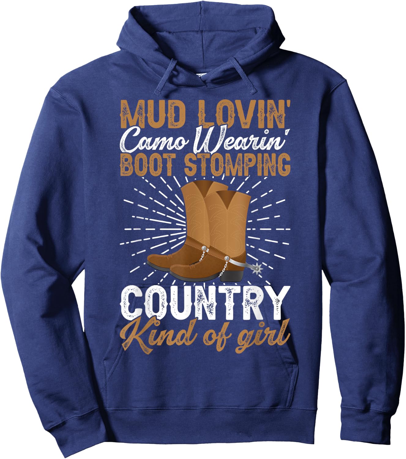Mud Lovin Country Kind of Girl Country Life Country Girl Hoodie - Hoodie | Navy