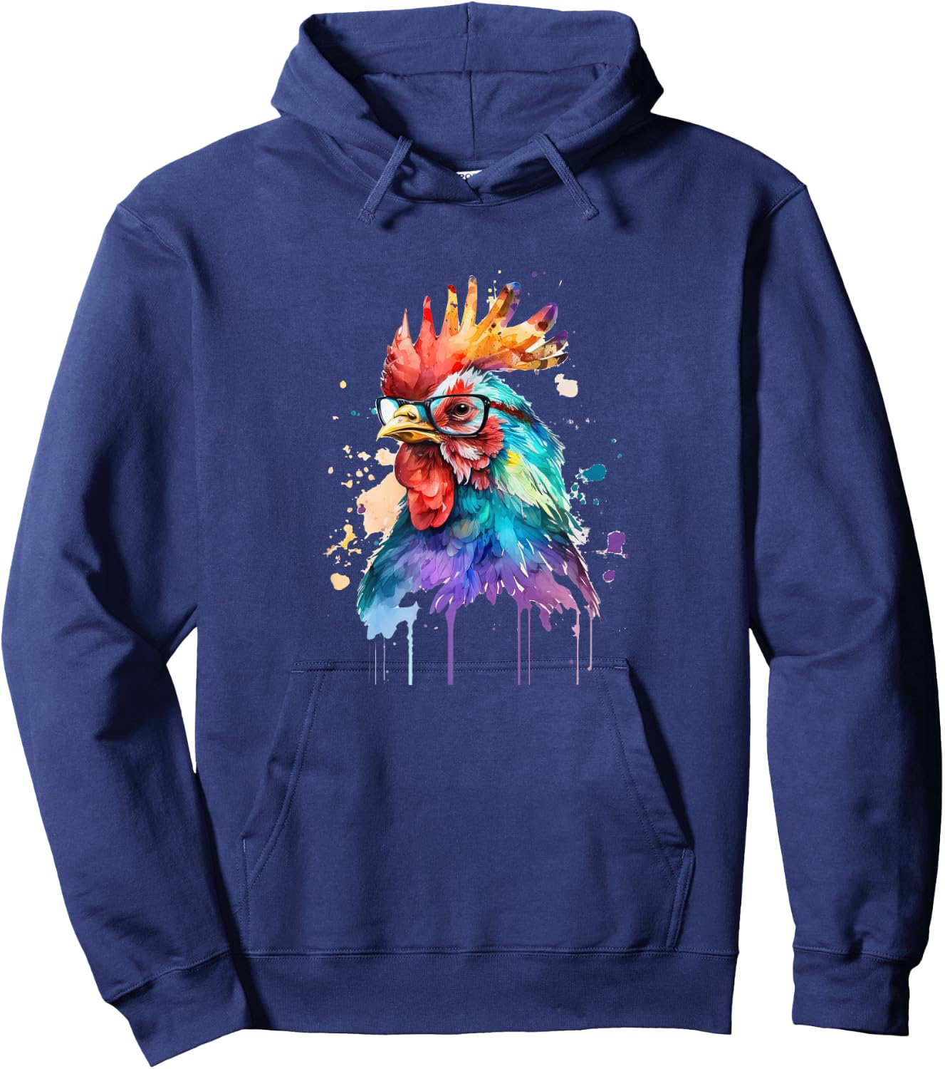 Cute Farm Chicken Lovers Motif Funny Country Design Chicken Hoodie - Hoodie | Navy