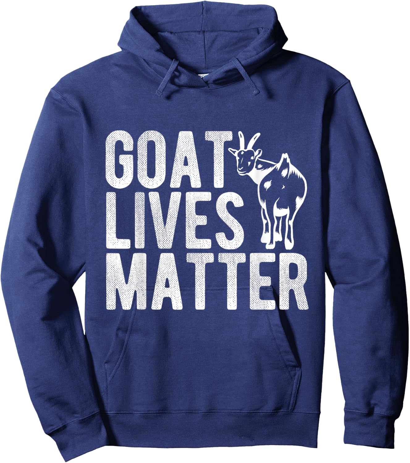 Goat Lives Matter Funny Goat Lover Gift Design Meat Fan Hoodie - Hoodie | Navy