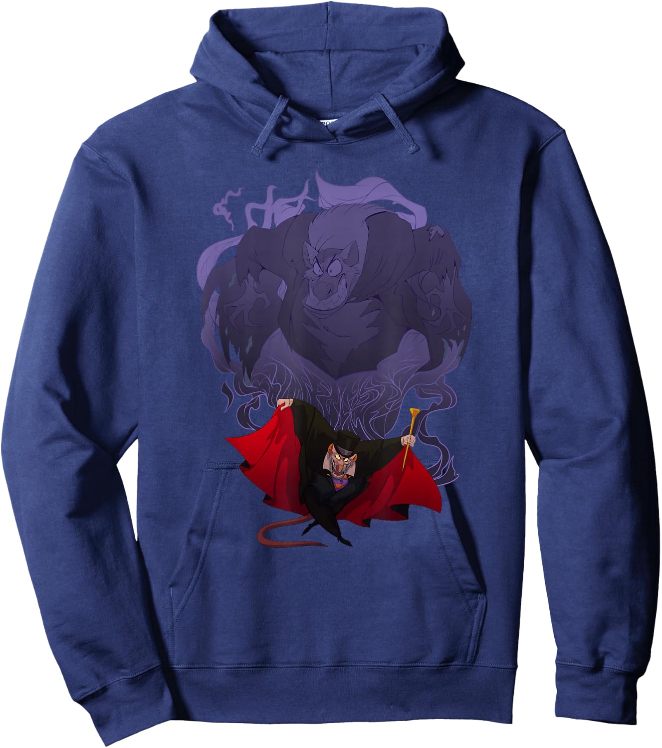 Disney The Great Mouse Detective Professor Ratigan Poster Hoodie - Hoodie | Navy