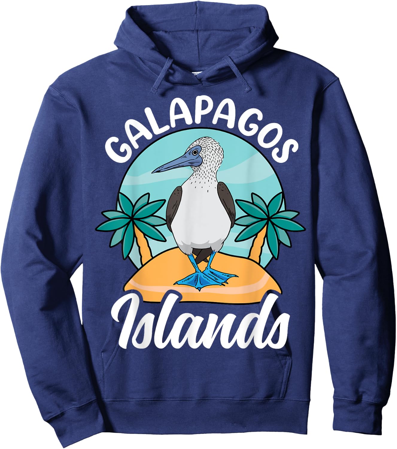 Blue-footed Booby Bird Galapagos Islands Hoodie - Hoodie | Navy