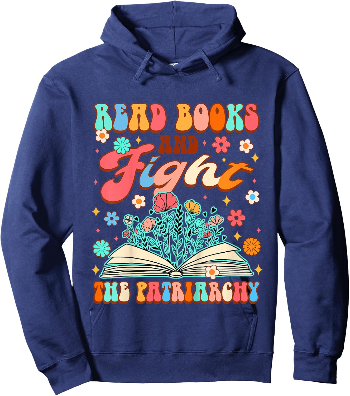 Feminist Baby Girls Power Read Books & Fight The Patriarchy Hoodie - Hoodie | Navy