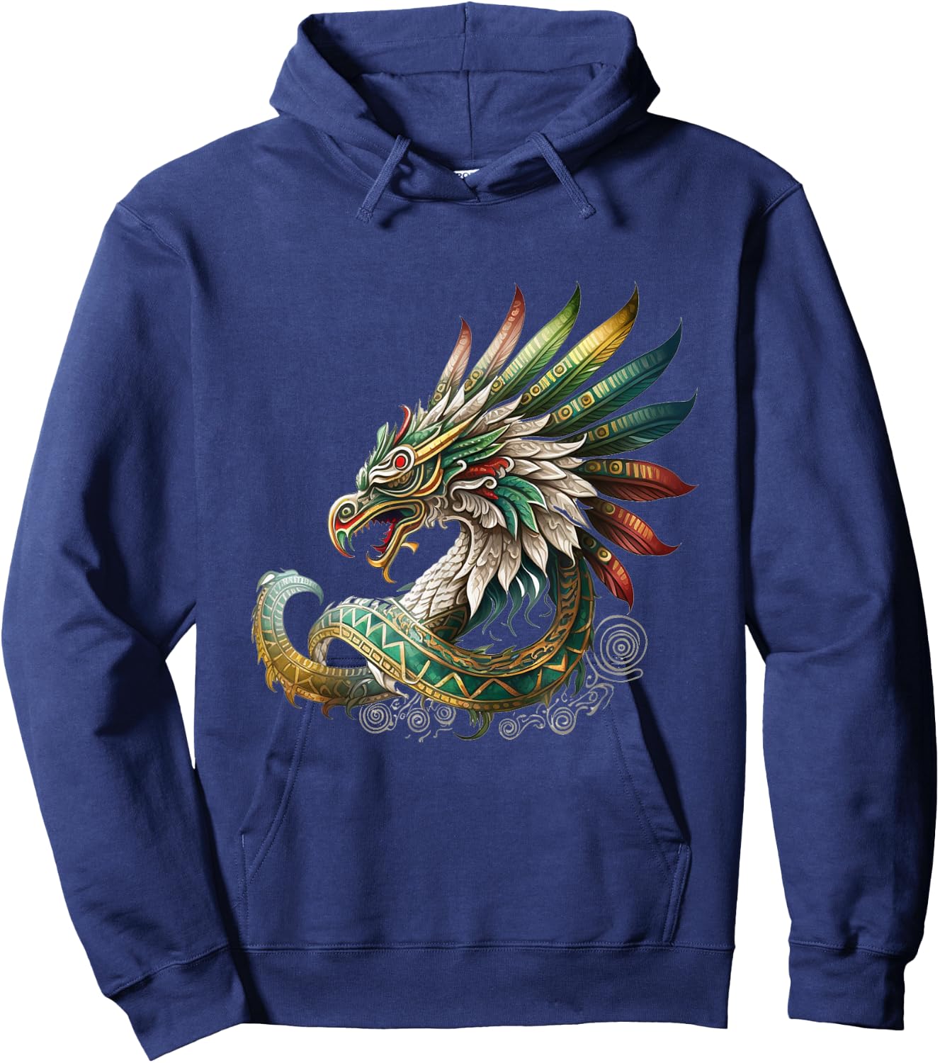 Feathered Serpent Aztec Quetzalcoatl Mexican Mythology Hoodie - Hoodie | Navy