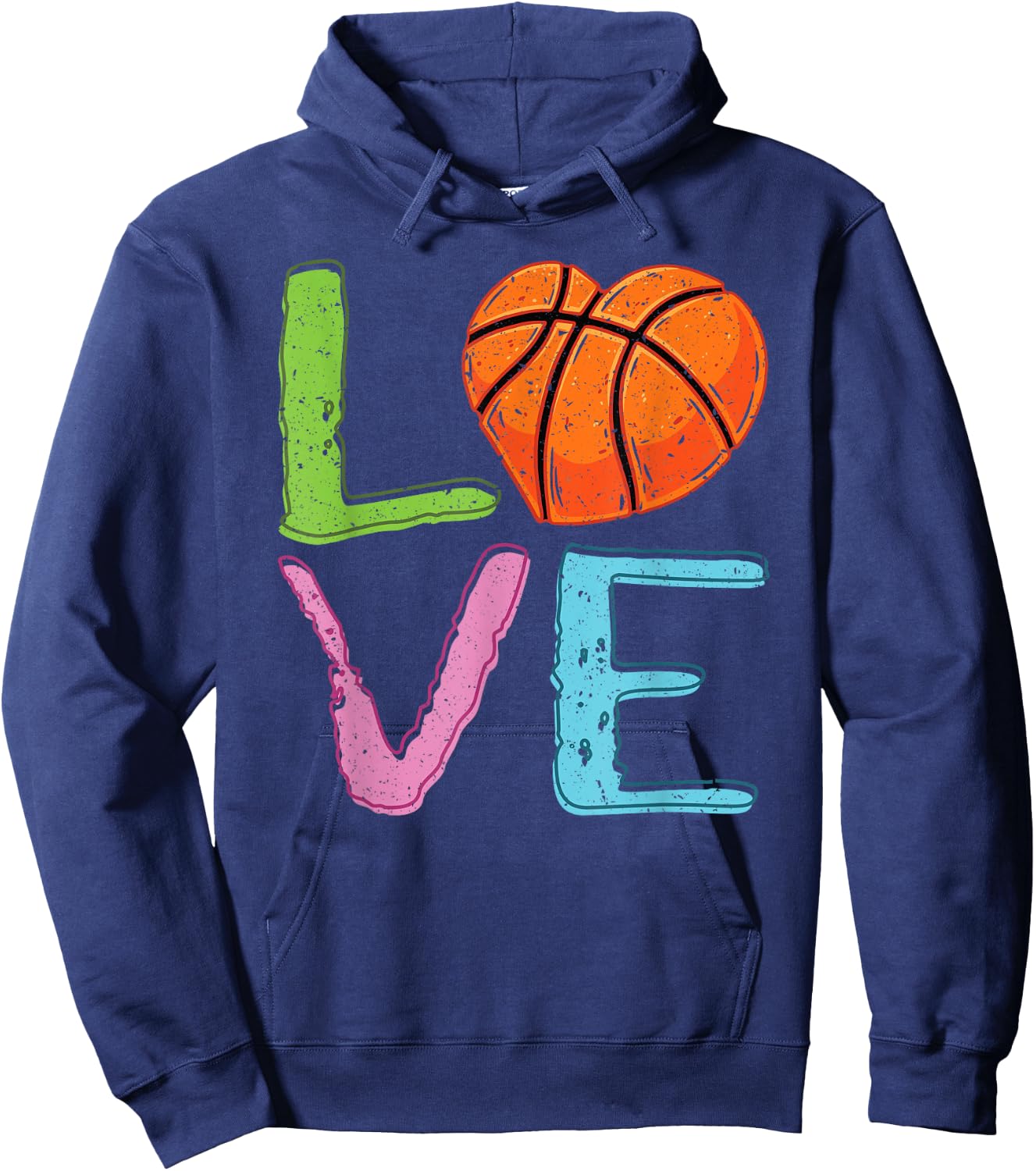 Love Basketball Cute Women Girls Basketball Lover Hoodie - Hoodie | Navy