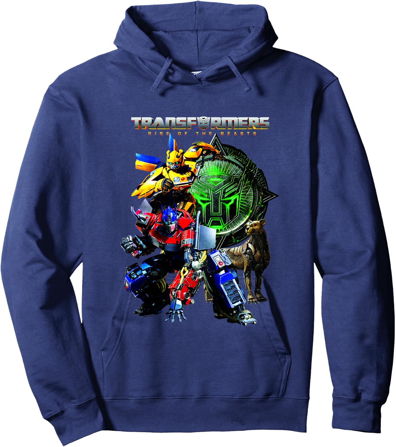 Transformers: Rise of The Beasts Heroes Vintage Group Shot Hoodie - Hoodie | Navy