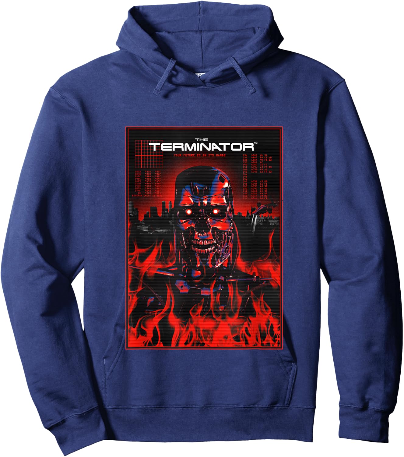 Terminator Your Future is in It's Hands Endoskeleton Hoodie - Hoodie | Navy