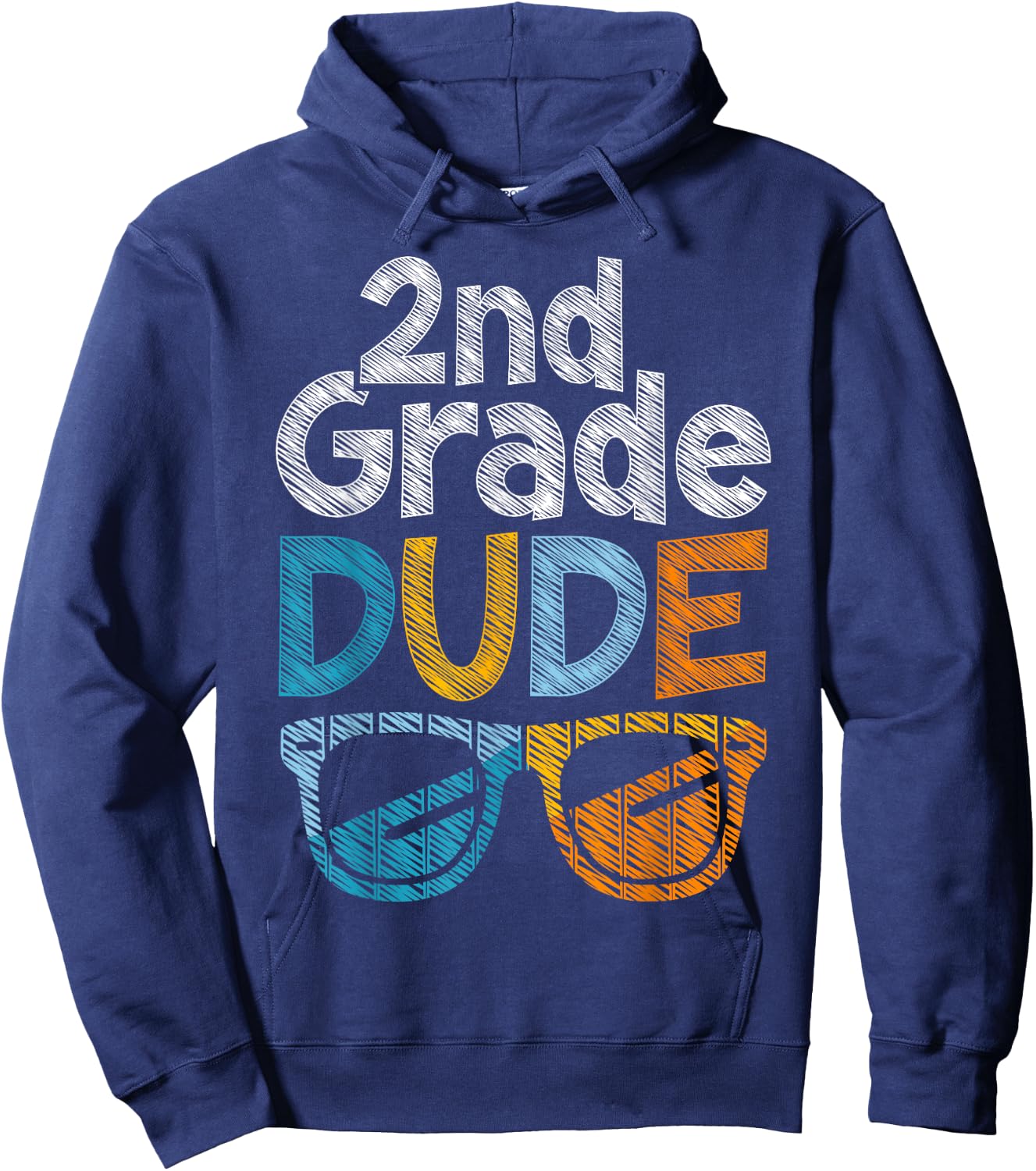 Fun 2nd Grade Dude Back to School Second Grade Students Hoodie - Hoodie | Navy