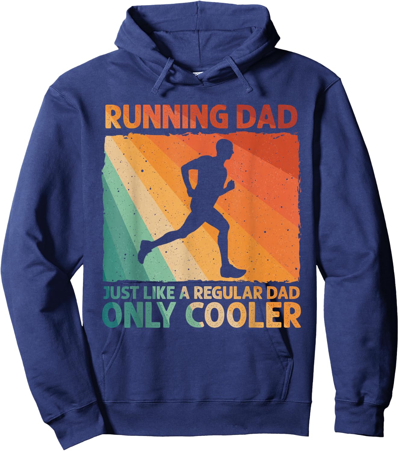 Funny Running Dad Marathon Runner Coach Marathoner Hoodie - Hoodie | Navy