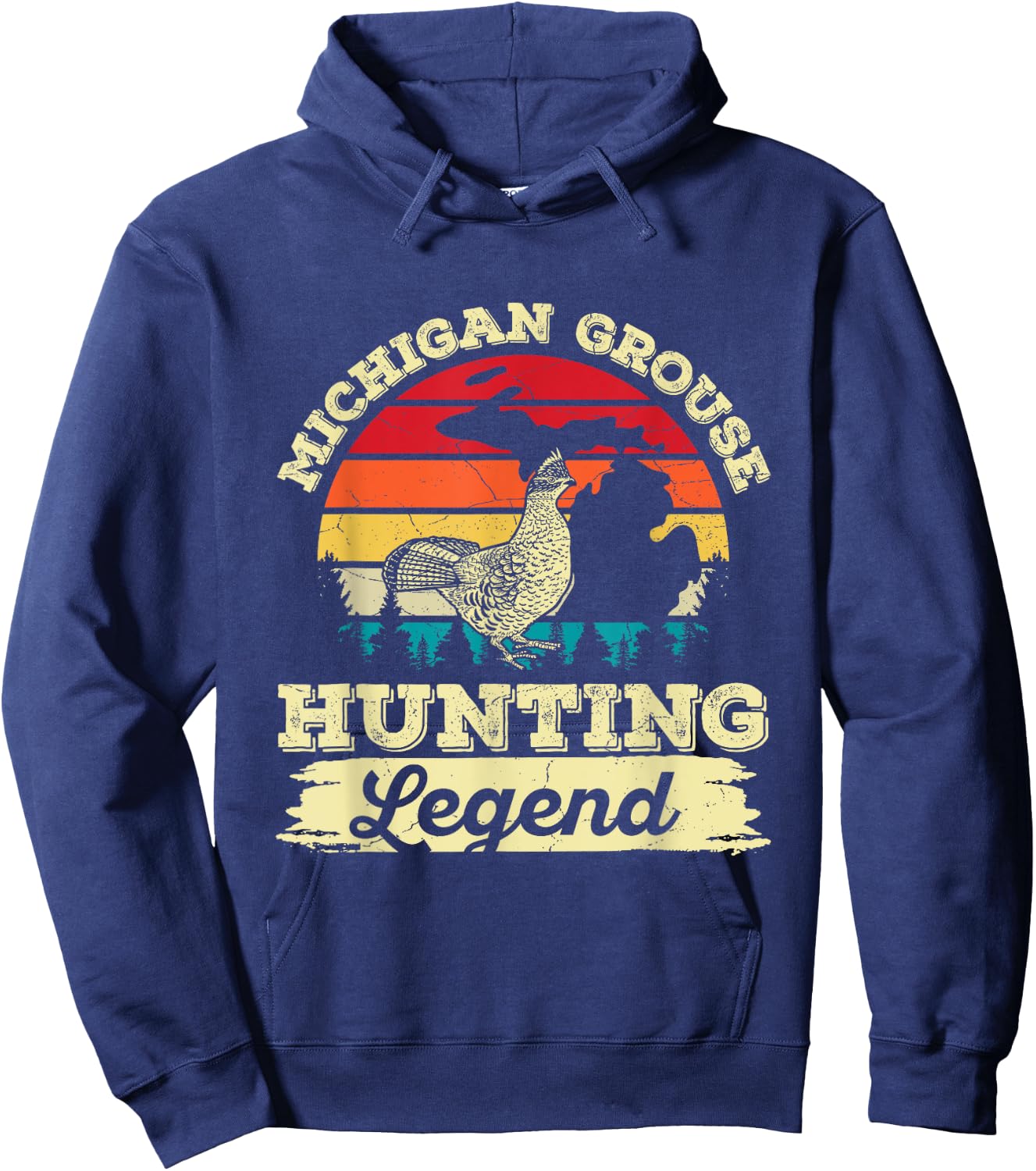 Michigan Ruffed Grouse Quote for a Ruffed Grouse hunter Hoodie - Hoodie | Navy