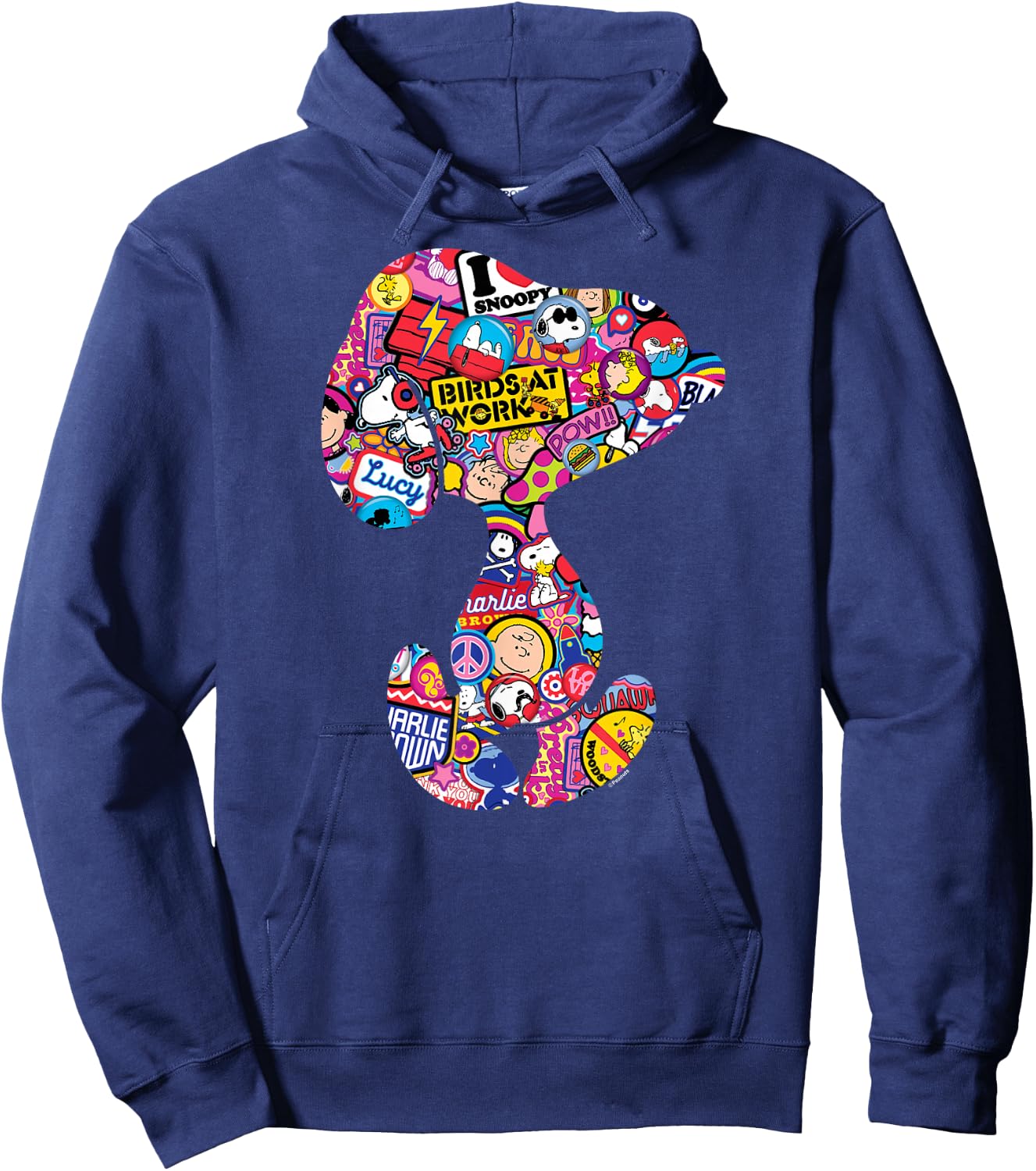 Peanuts - Snoopy Silhoutte Pattern Hoodie - Hoodie | Navy