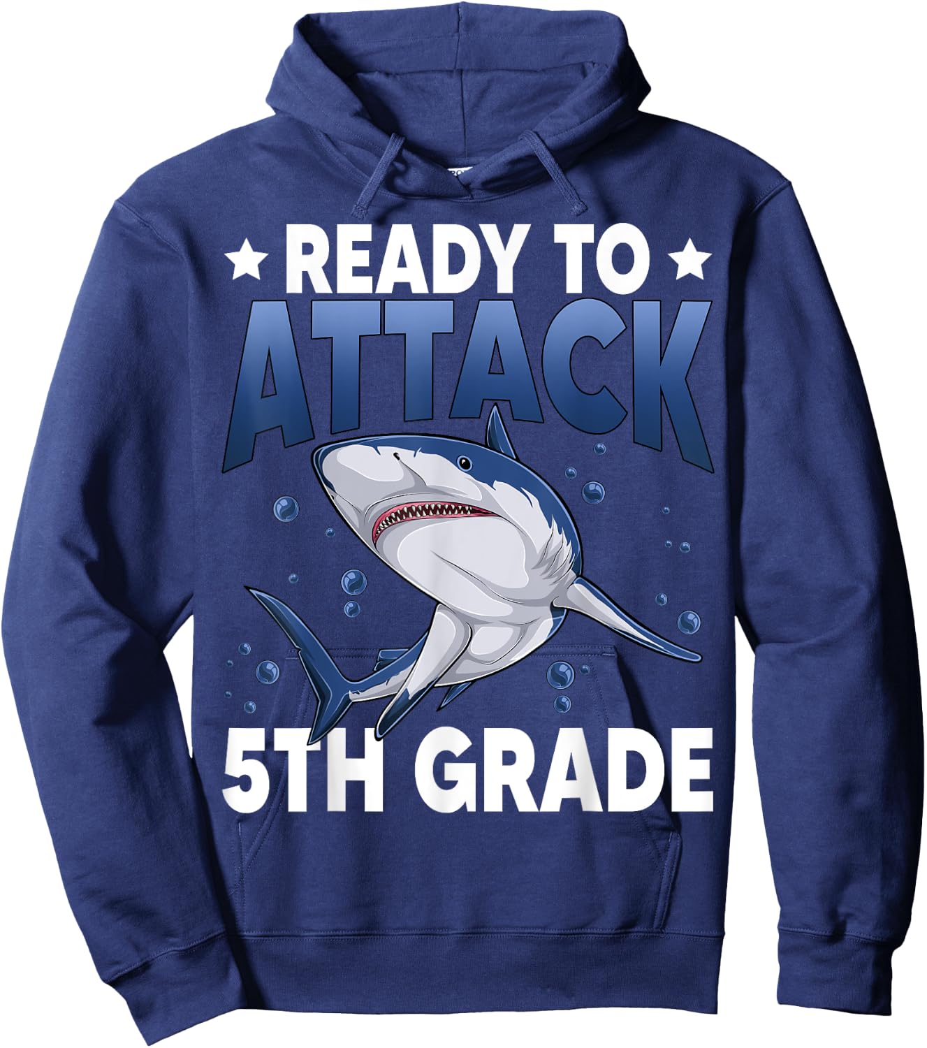Ready To Attack 5th Grade Shark Fifth Grade Teacher Student Hoodie - Hoodie | Navy