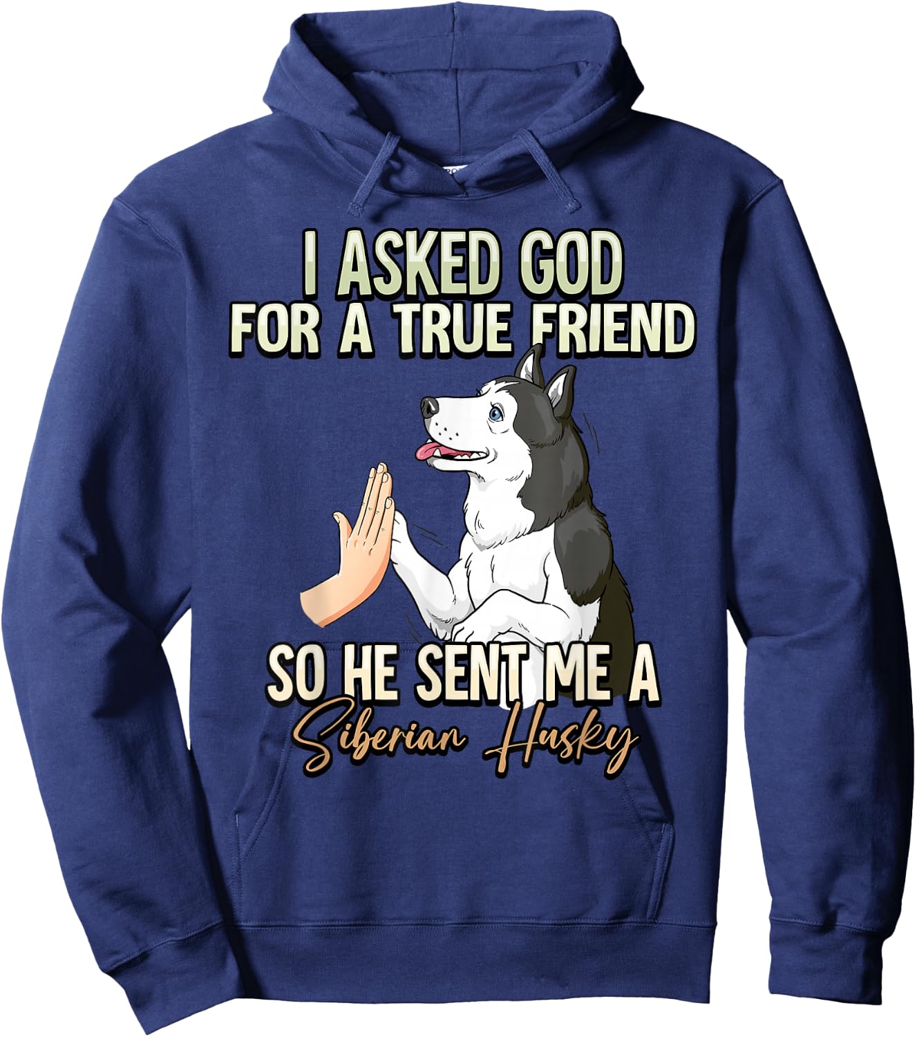Siberian Husky Hoodie - Hoodie | Navy