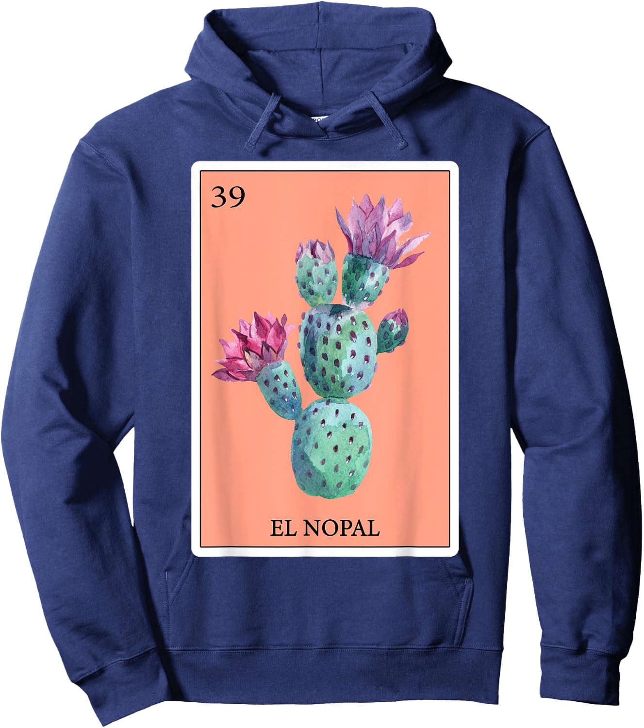 Cactus Funny Spanish-Mexican Bingo Gifts Card - El Nopal Hoodie - Hoodie | Navy