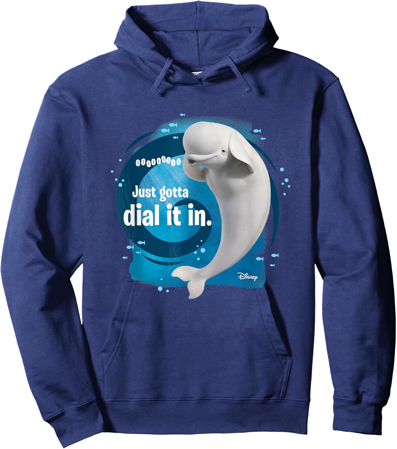 Finding Dory - Bailey Beluga Whale Just Gotta Dial It In Hoodie - Hoodie | Navy