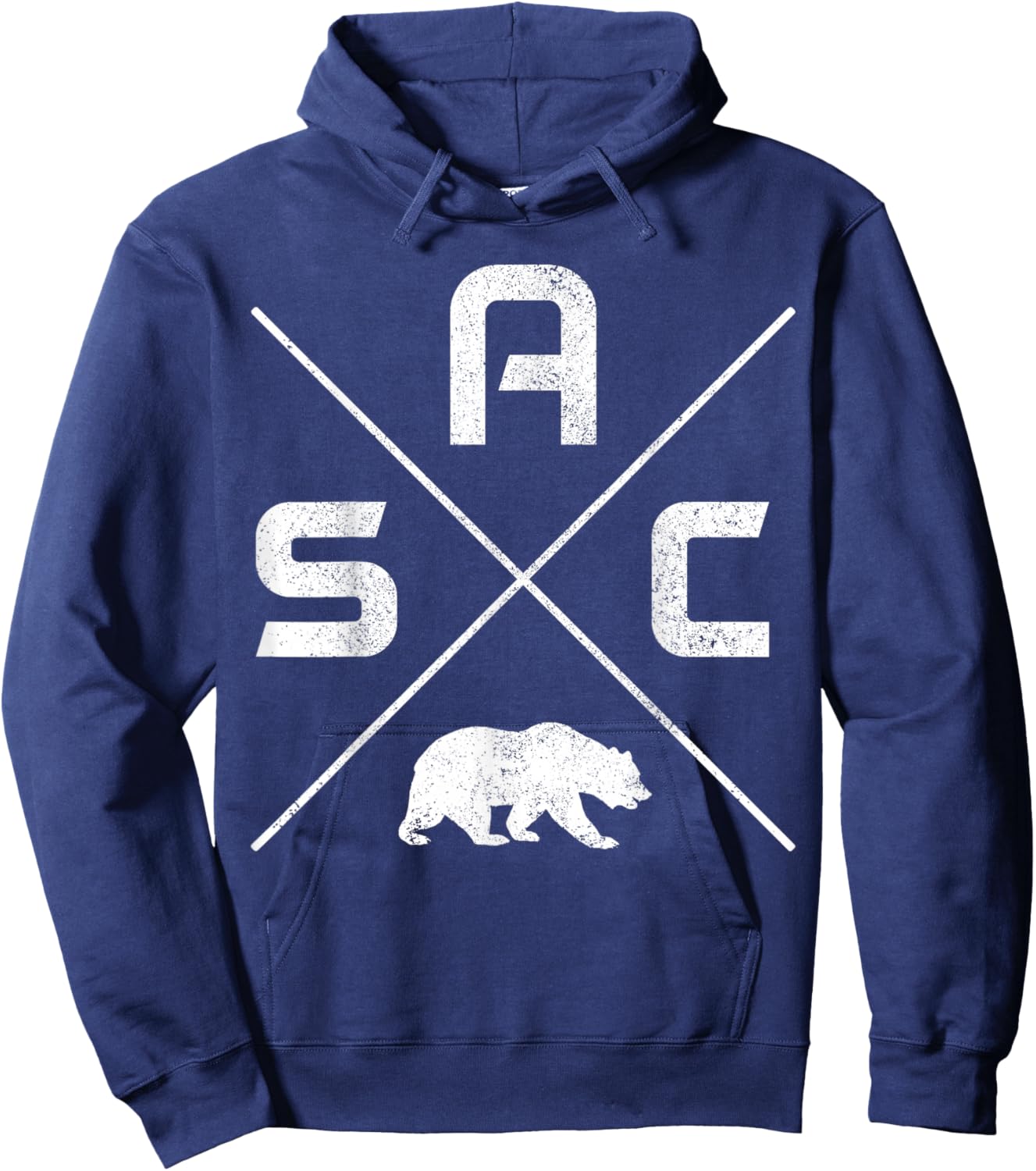 Sacramento California SAC Pride Bear Vintage Hoodie - Hoodie | Navy