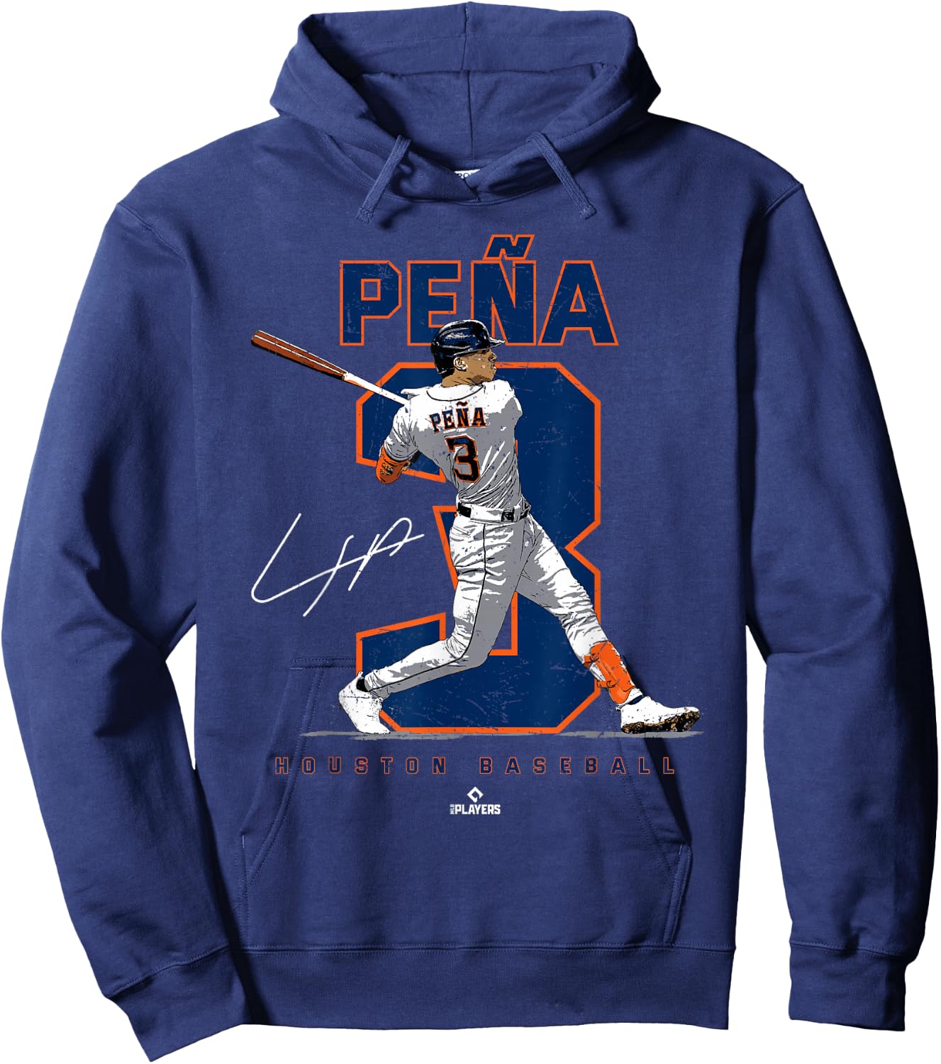 Number and Portrait Jeremy Pena Houston MLBPA Hoodie - Hoodie | Navy