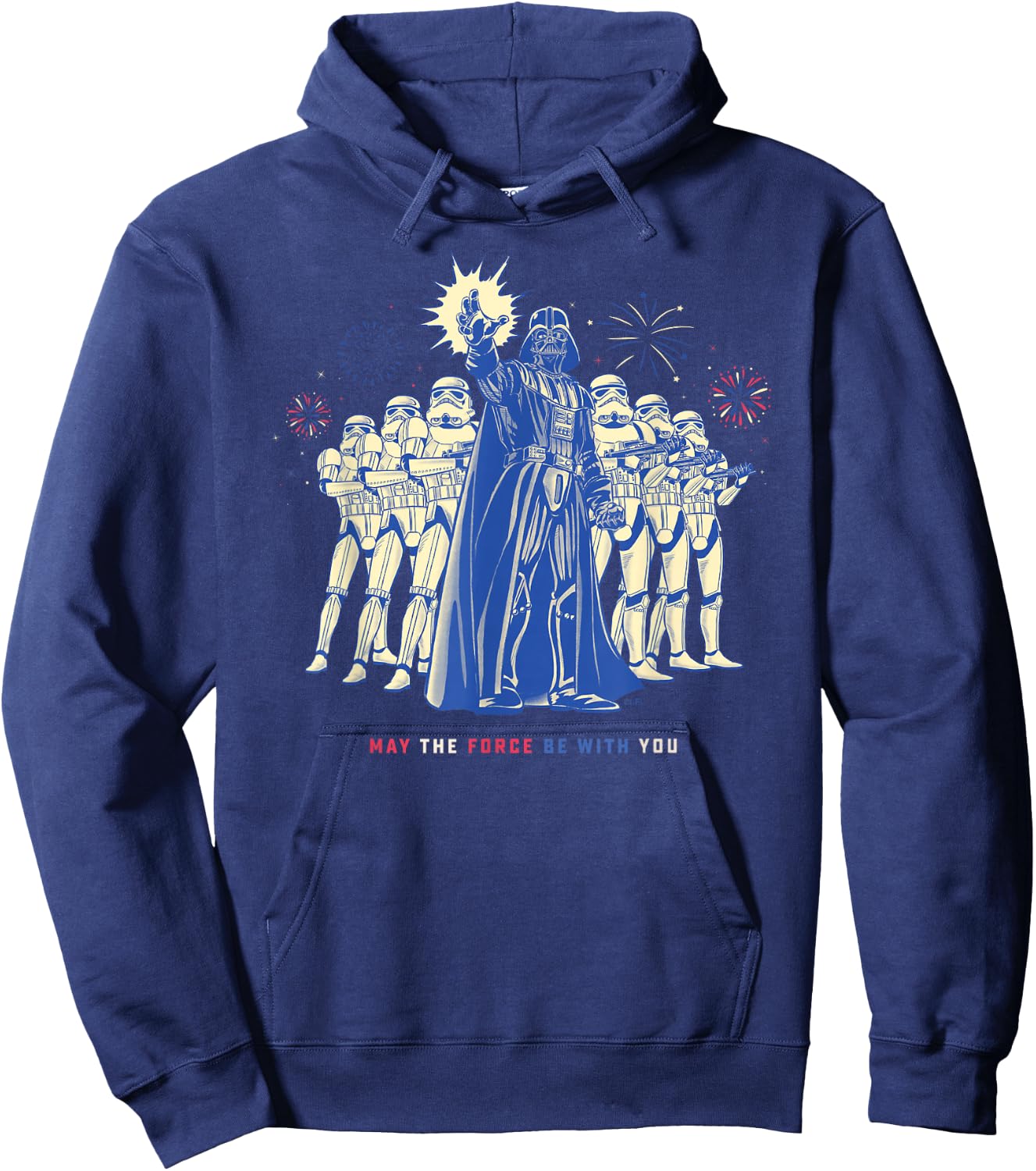 Star Wars Darth Vader Fourth of July May the Force Fireworks Hoodie - Hoodie | Navy