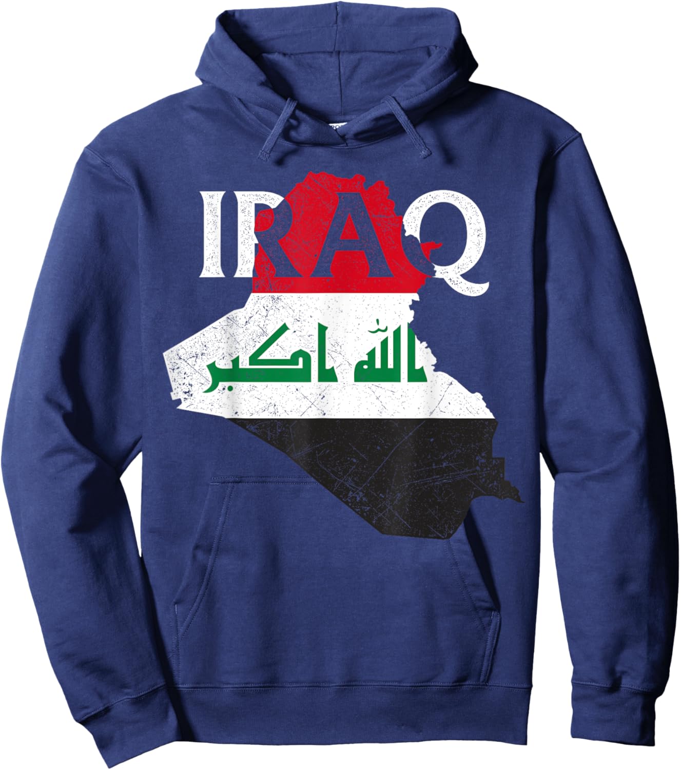 Iraq Country Map Flag Proud Iraqi Patriotic Women Kids Men Hoodie - Hoodie | Navy