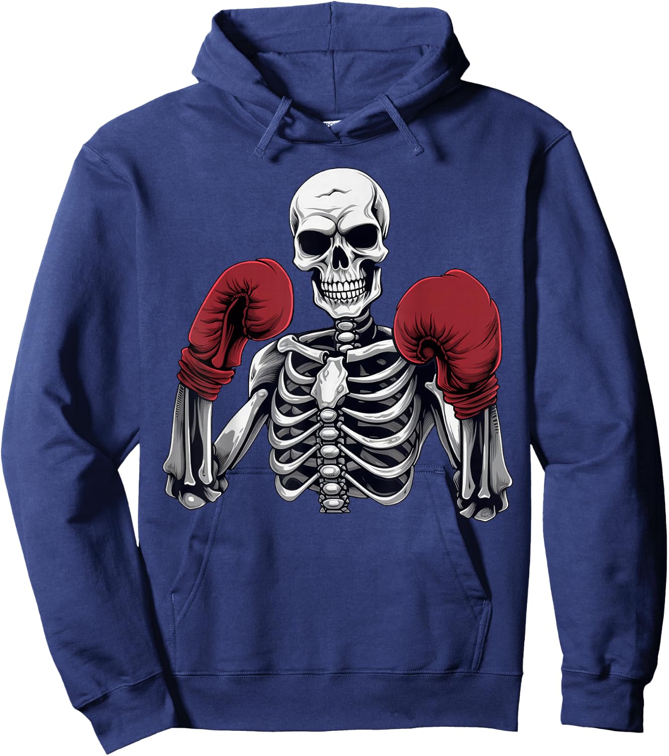 Skeleton Boxer Boxing Kickboxing Halloween Martial Arts Hoodie - Hoodie | Navy