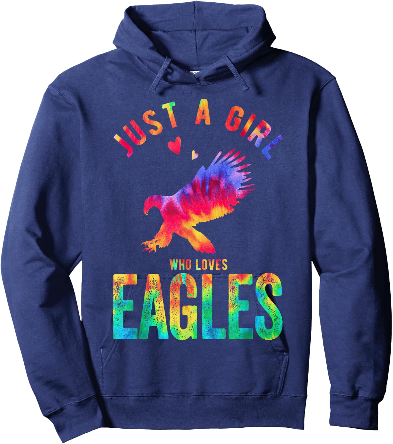 Just A Girl Who Loves Eagles Eagle Lover Funny Eagle Hoodie - Hoodie | Navy