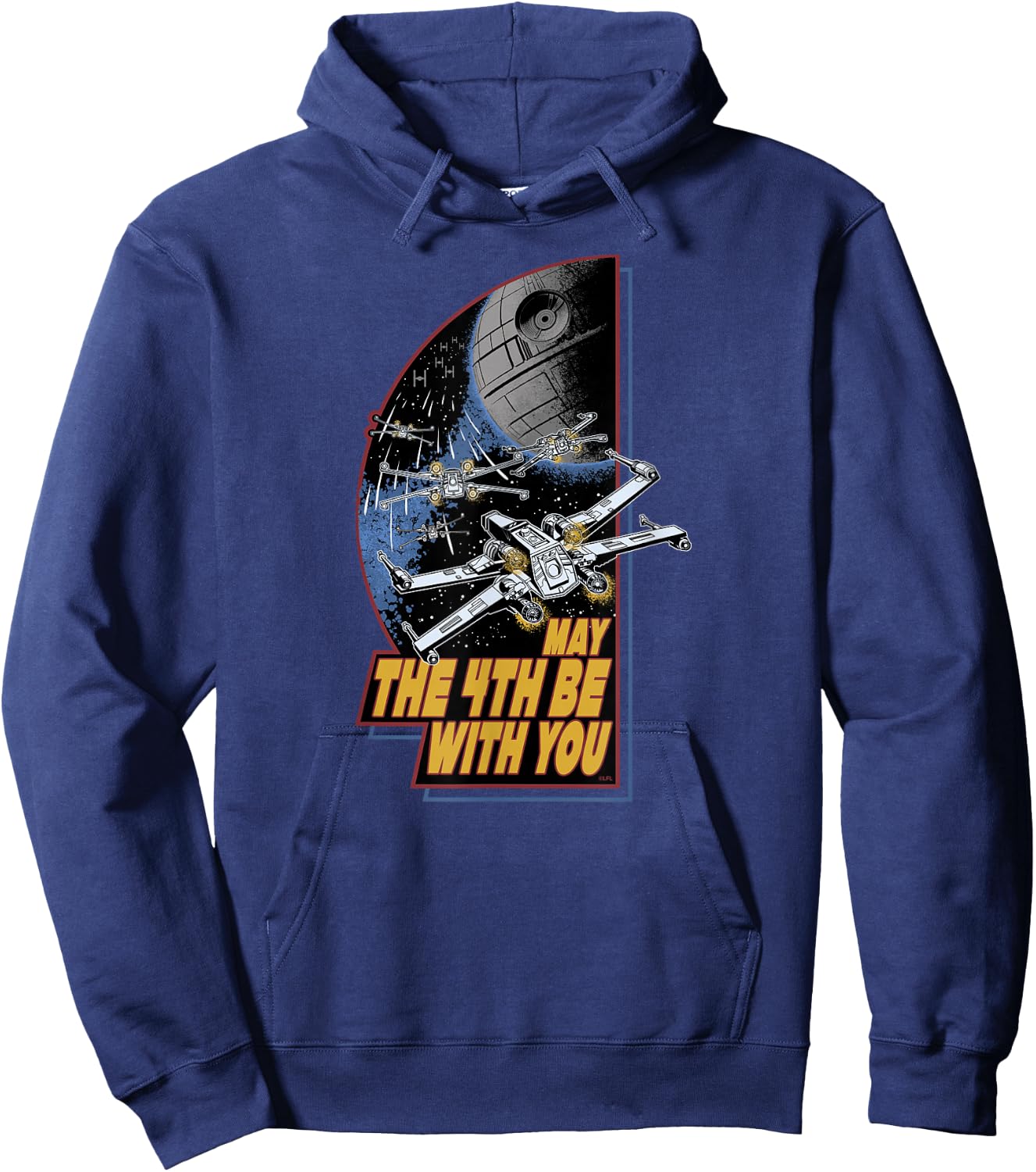 Star Wars Day May the 4th Be With You Vintage Space Battle Hoodie - Hoodie | Navy