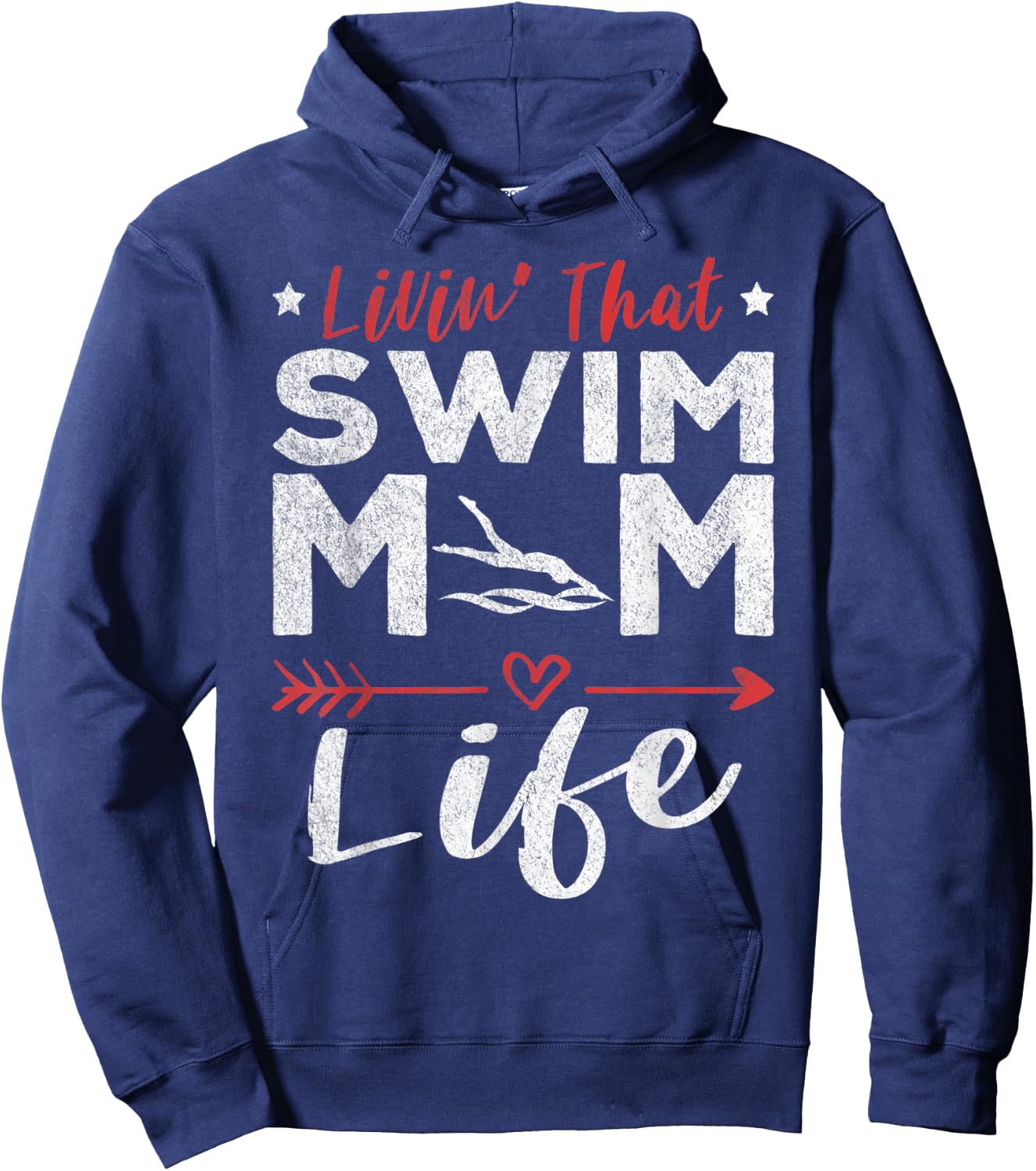 Funny Swim Mom Swimming Mom Swimmer Mom Hoodie - Hoodie | Navy