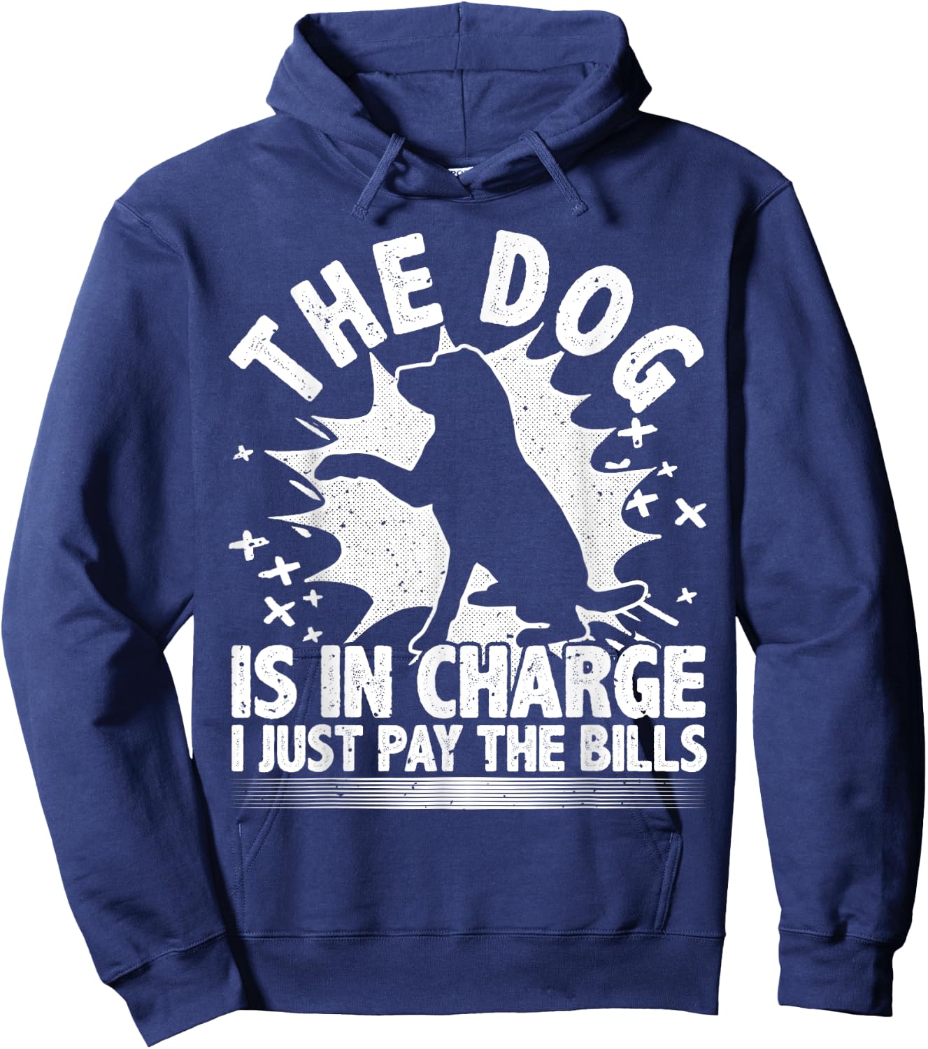 Dog Lover, Dog Is In Charge, Funny Design For Dog Owners Women Hoodie - Hoodie | Navy