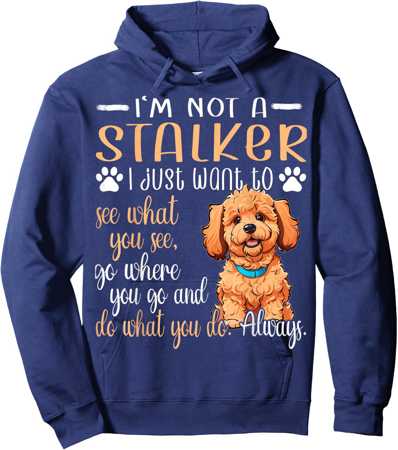 Mini Goldendoodle Dad Travel Accessories Mini Golden Doodle Hoodie - Hoodie | Navy